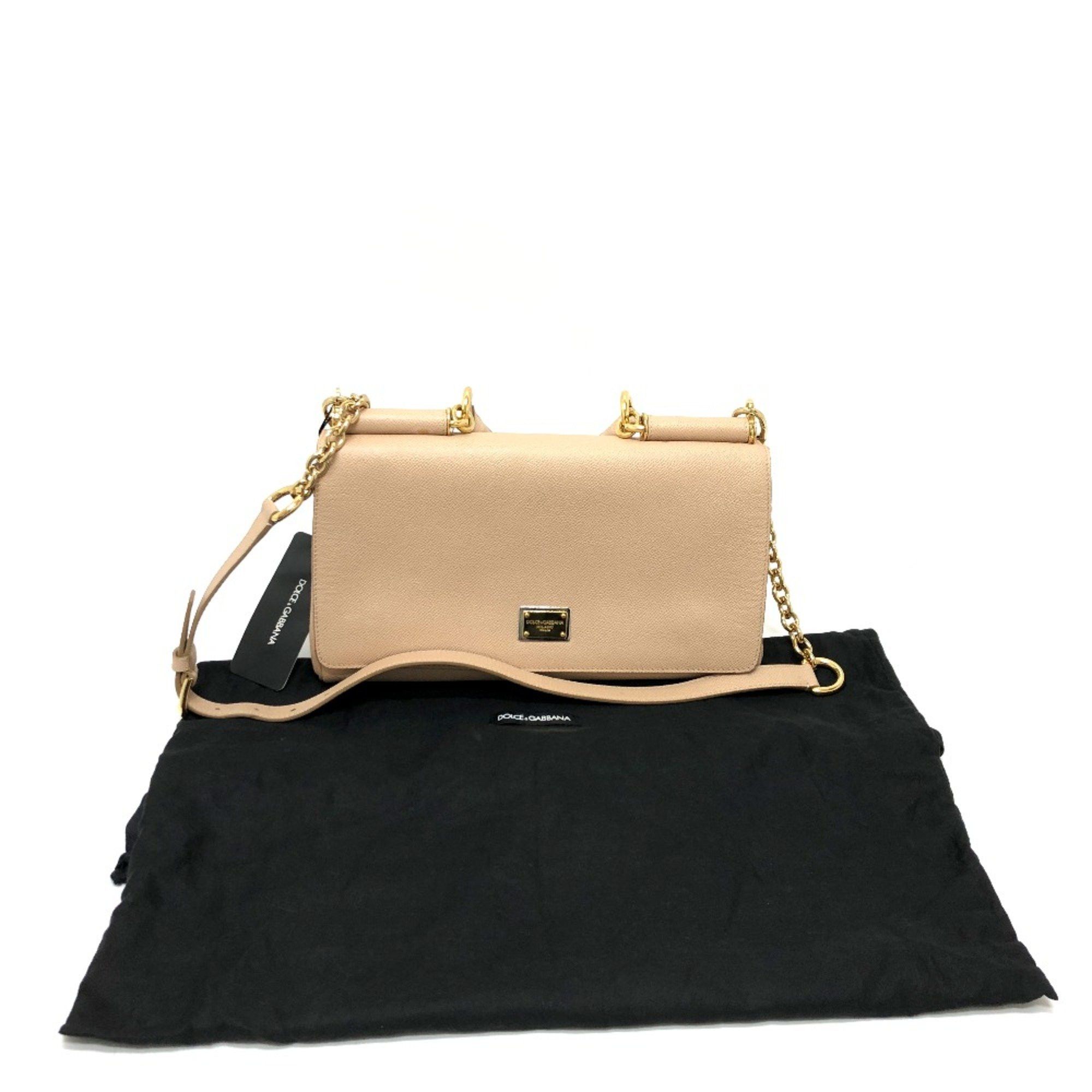 Dolce & Gabbana DOLCE&GABBANA 2WAY bag Shoulder Bag Beige GoldHardware Size ONE SIZE - 18 Thumbnail