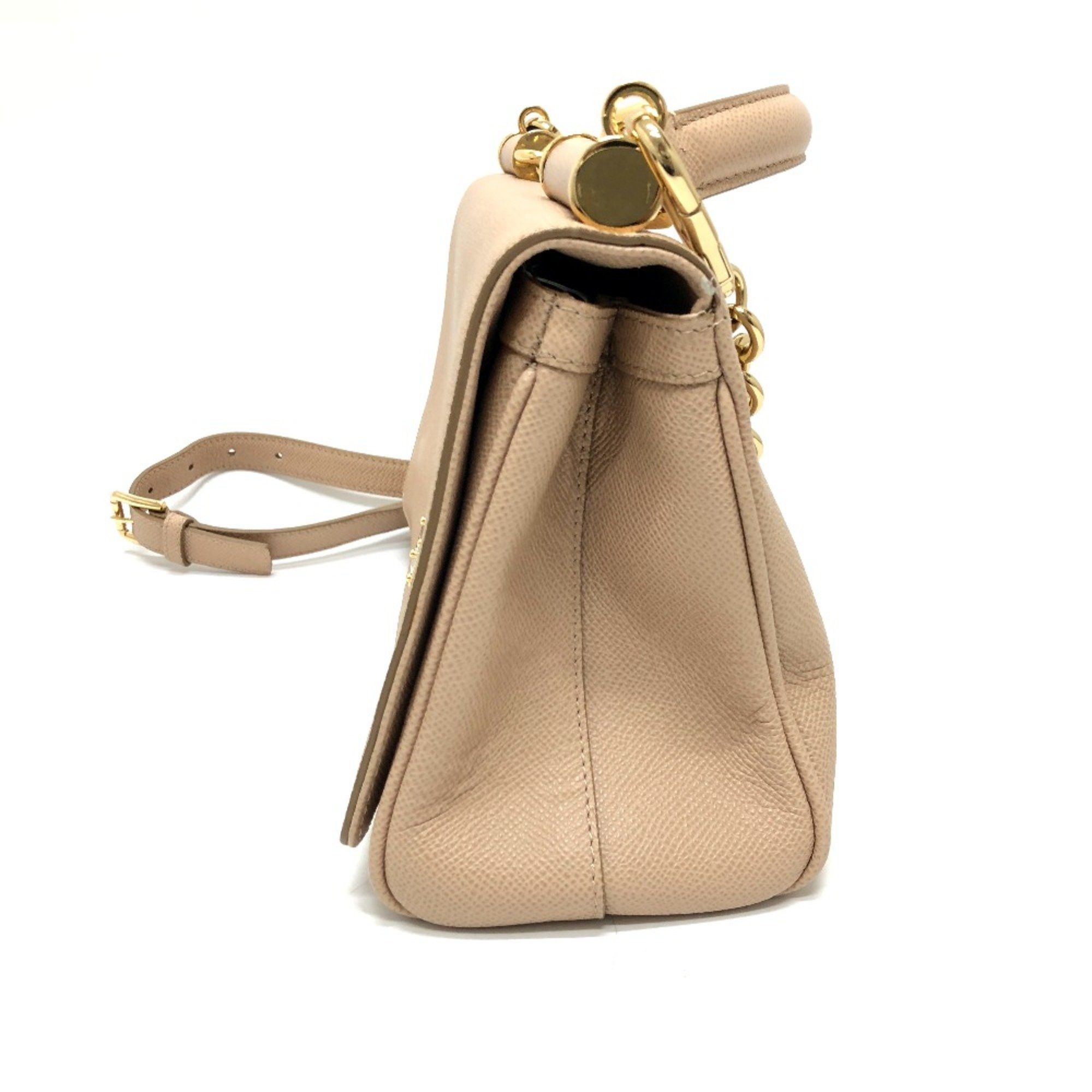 Dolce & Gabbana DOLCE&GABBANA 2WAY bag Shoulder Bag Beige GoldHardware Size ONE SIZE - 3 Thumbnail