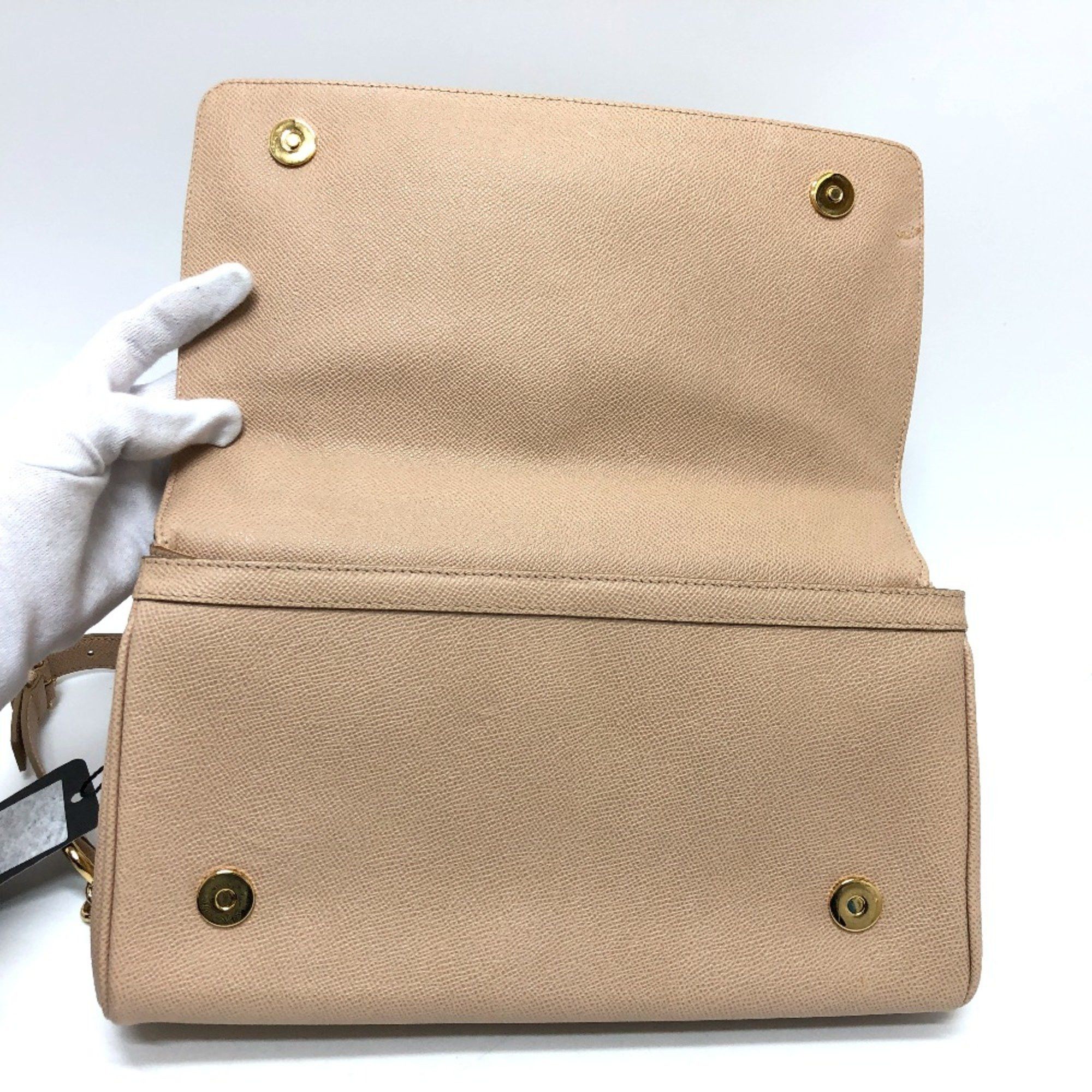Dolce & Gabbana DOLCE&GABBANA 2WAY bag Shoulder Bag Beige GoldHardware Size ONE SIZE - 12 Thumbnail