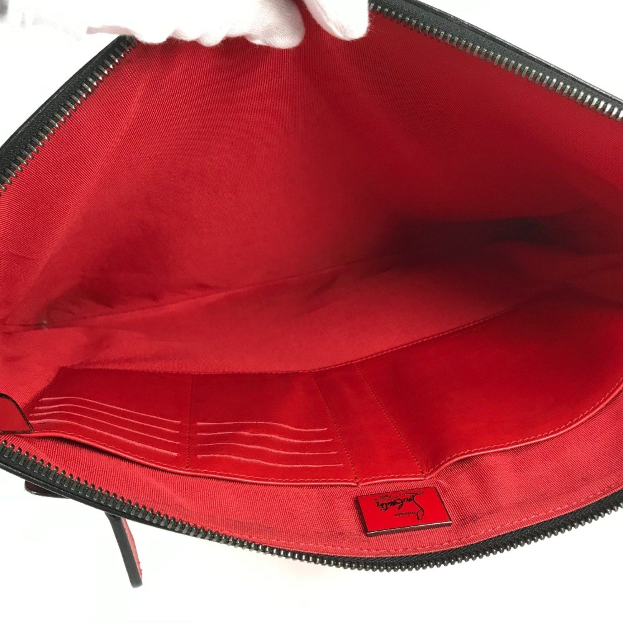 Christian Louboutin Christian Louboutin bag Clutch bag Black Red Size ONE SIZE - 12 Thumbnail