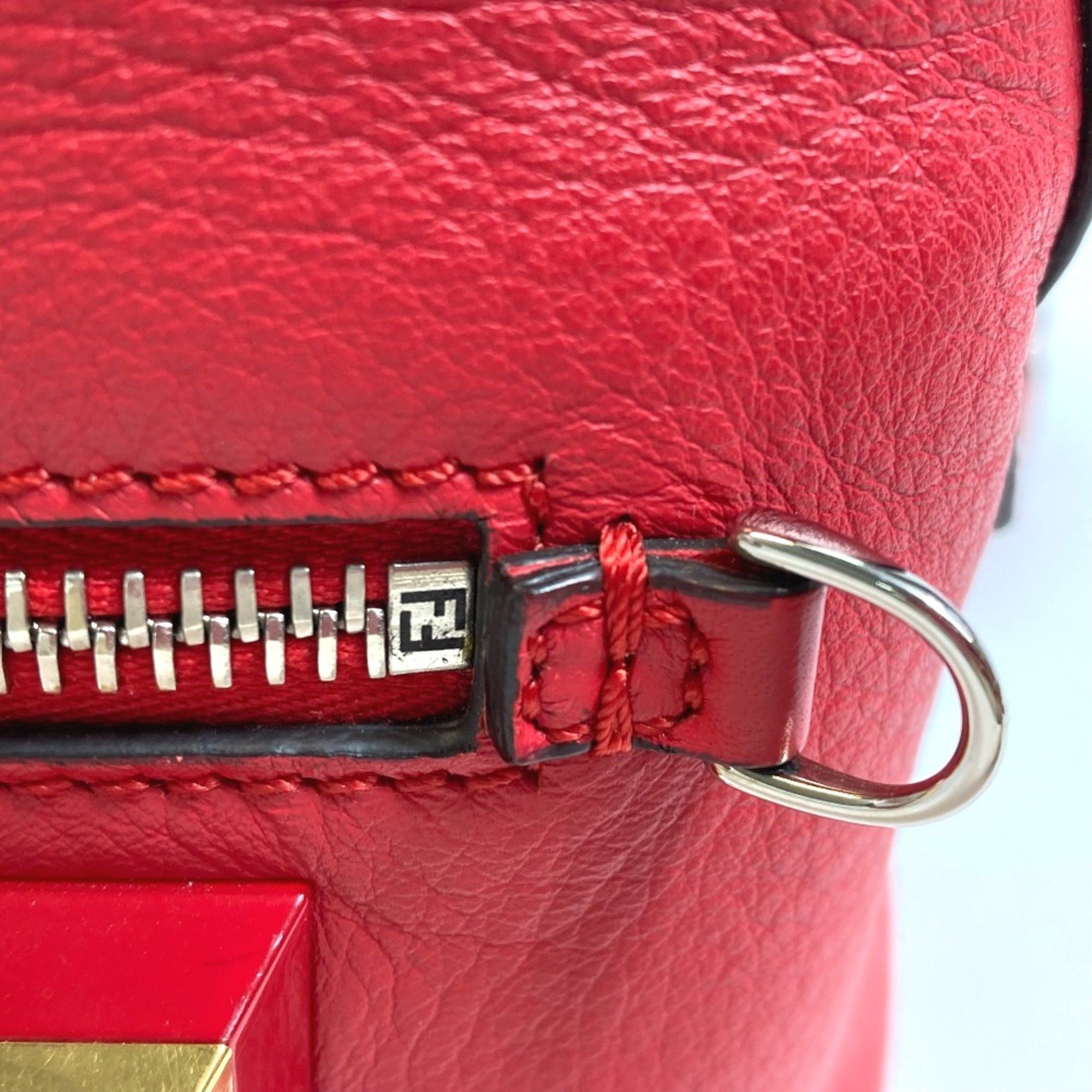 Fendi Fendi 8BZ038 Valentine limited color studs Backpack Backpack Red Red Size ONE SIZE - 14 Thumbnail