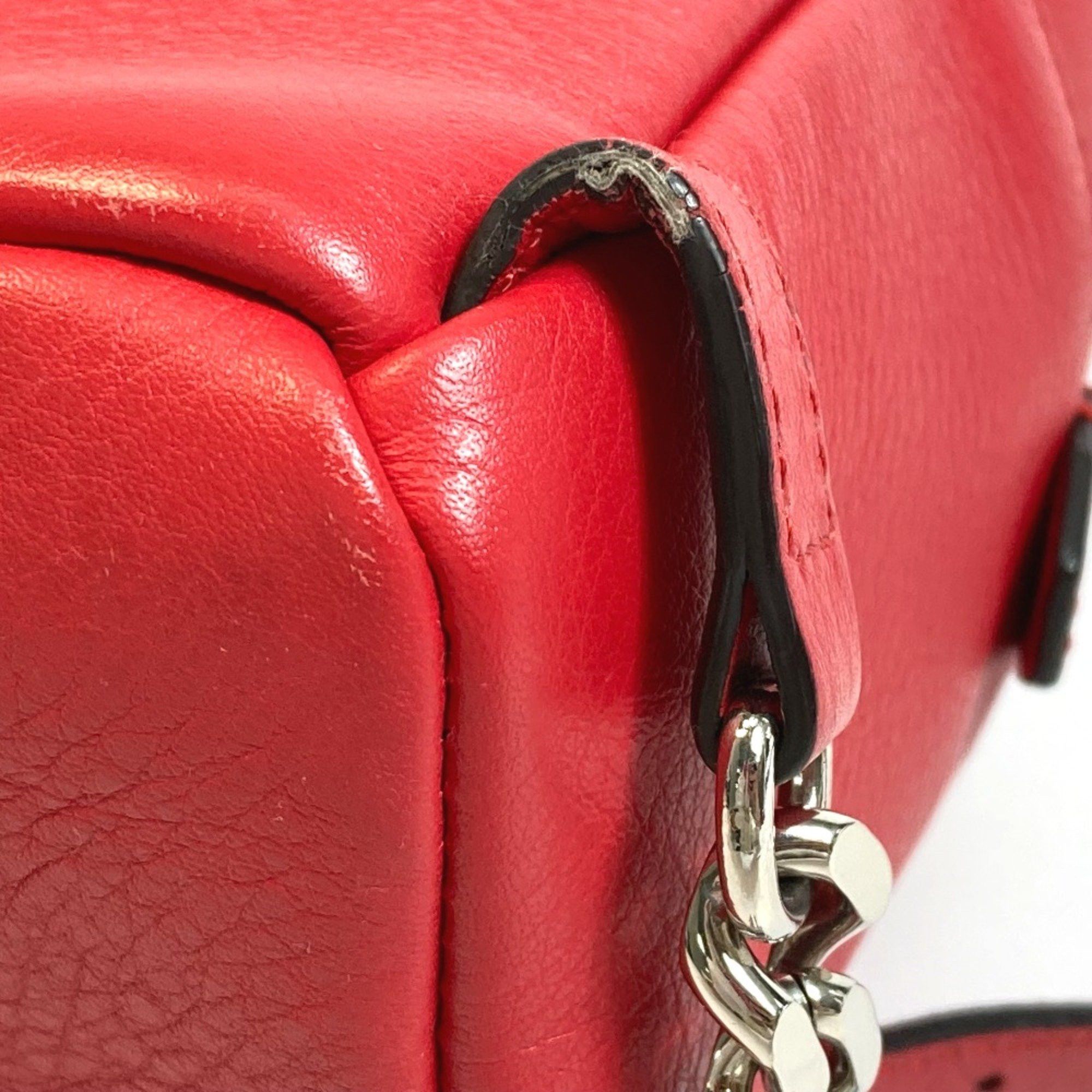 Fendi Fendi 8BZ038 Valentine limited color studs Backpack Backpack Red Red Size ONE SIZE - 10 Thumbnail