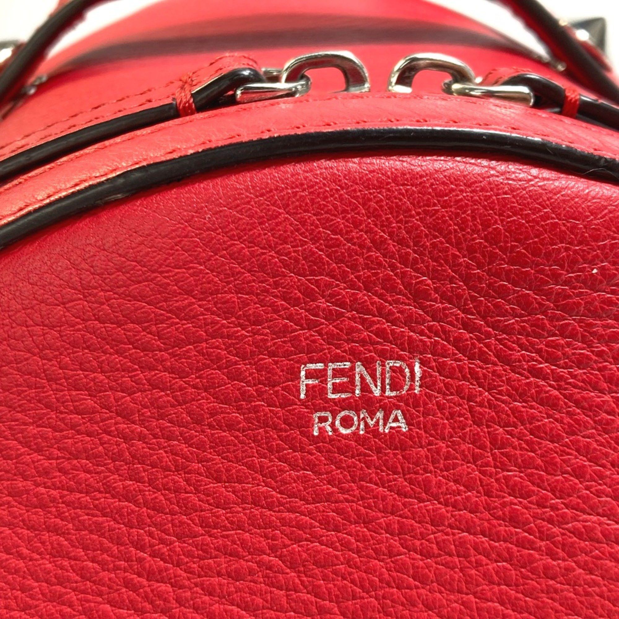 Fendi Fendi 8BZ038 Valentine limited color studs Backpack Backpack Red Red Size ONE SIZE - 13 Thumbnail