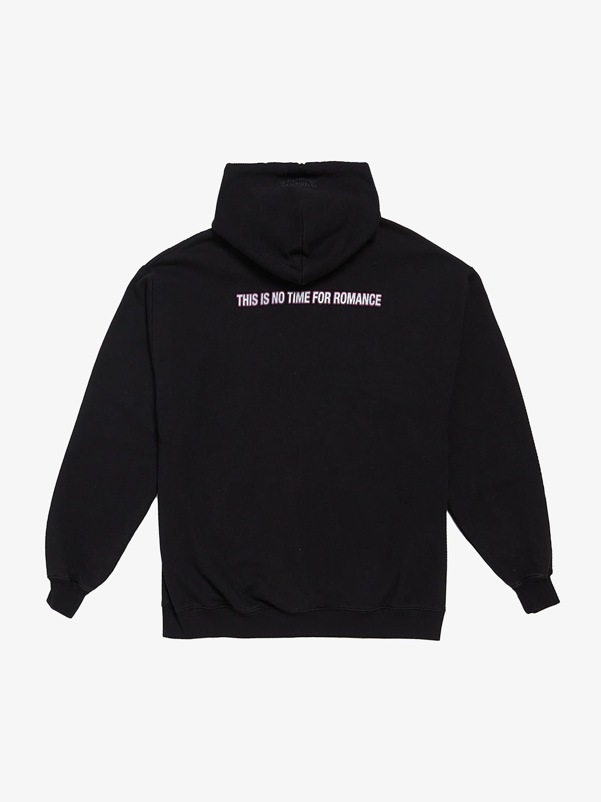 Black No Angels Printed Cotton Blend Hoodie