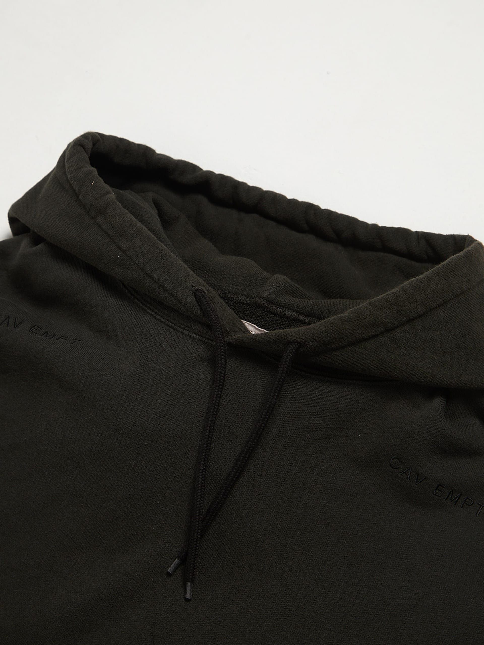 Cav Empt Black Washed Logo Patched System Printed Cotton Hoodie Size US XL / EU 56 / 4 - 3 Thumbnail