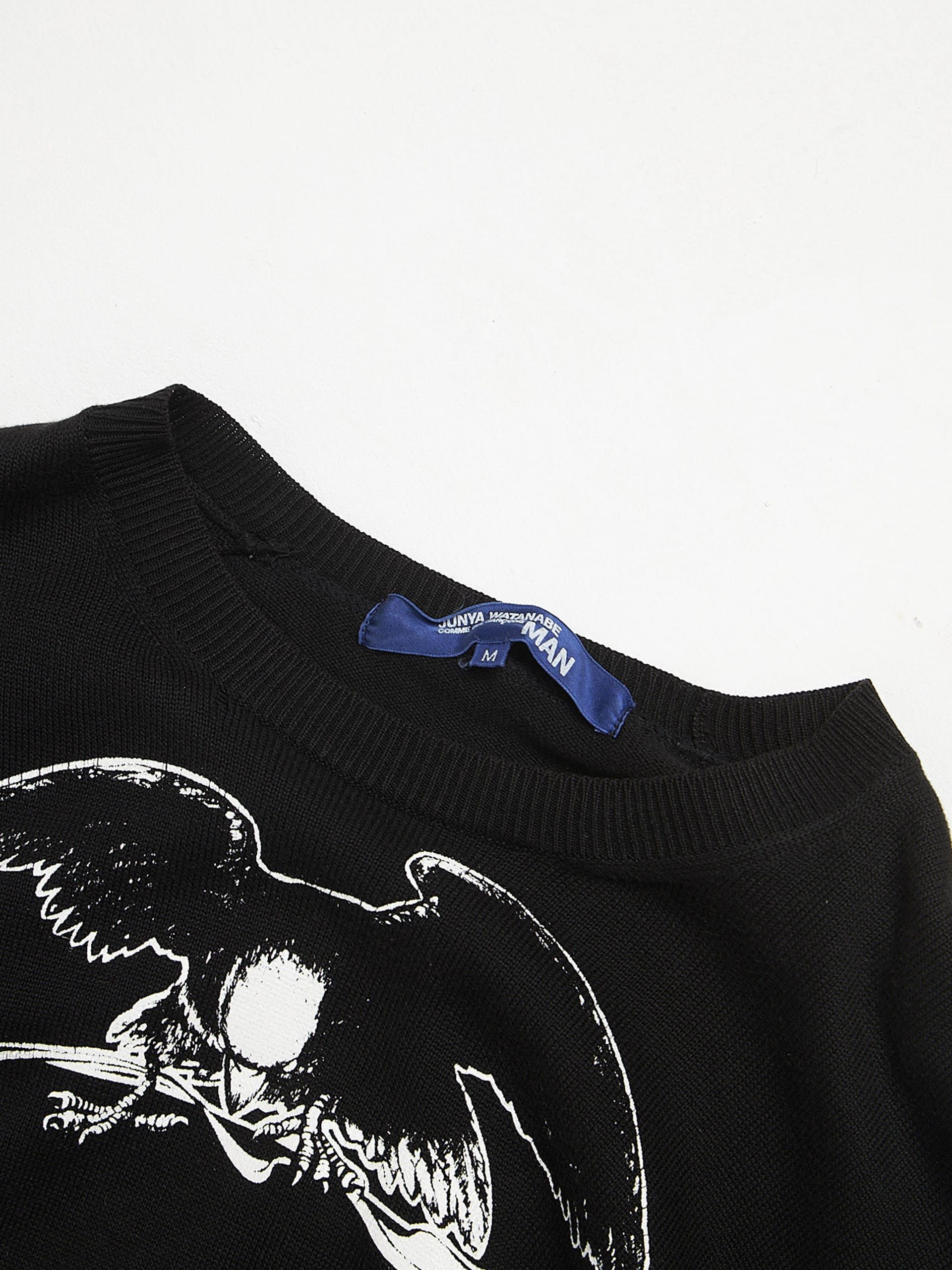 Junya Watanabe Black SS03 Eagle Printed Thin Cotton Sweatshirt Size US M / EU 48-50 / 2 - 3 Thumbnail
