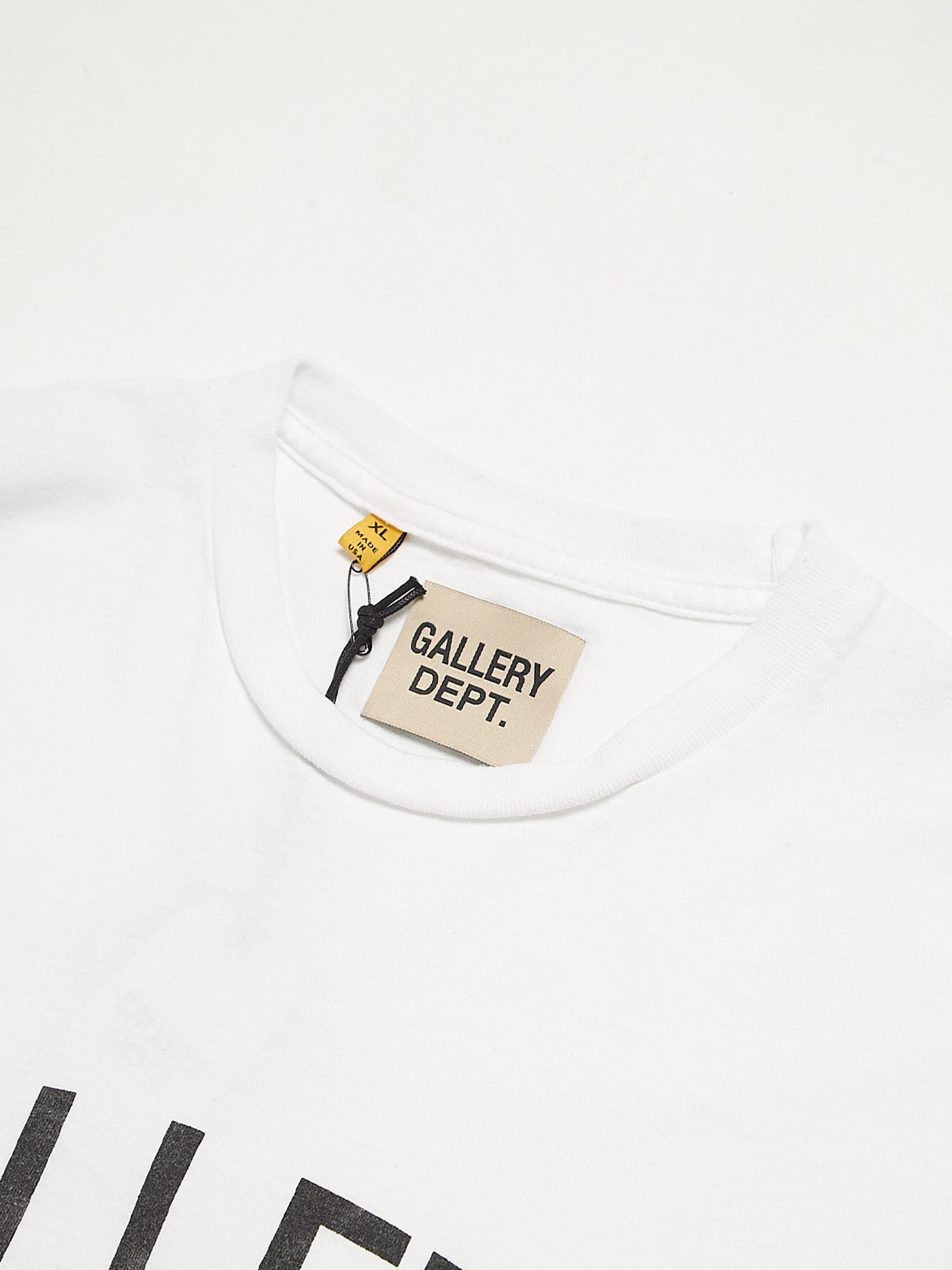 Gallery Dept. White Logo Printed Cotton T-shirt Size US XL / EU 56 / 4 - 4 Thumbnail