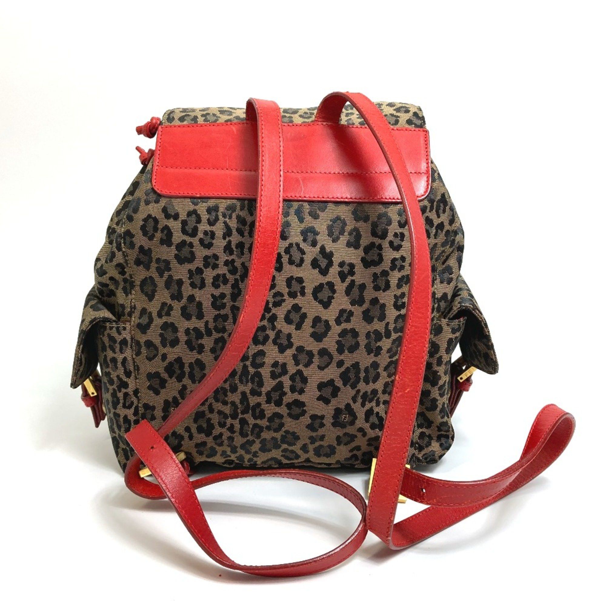 Fendi Fendi Backpack Backpack Brown x Red Size ONE SIZE - 2 Thumbnail