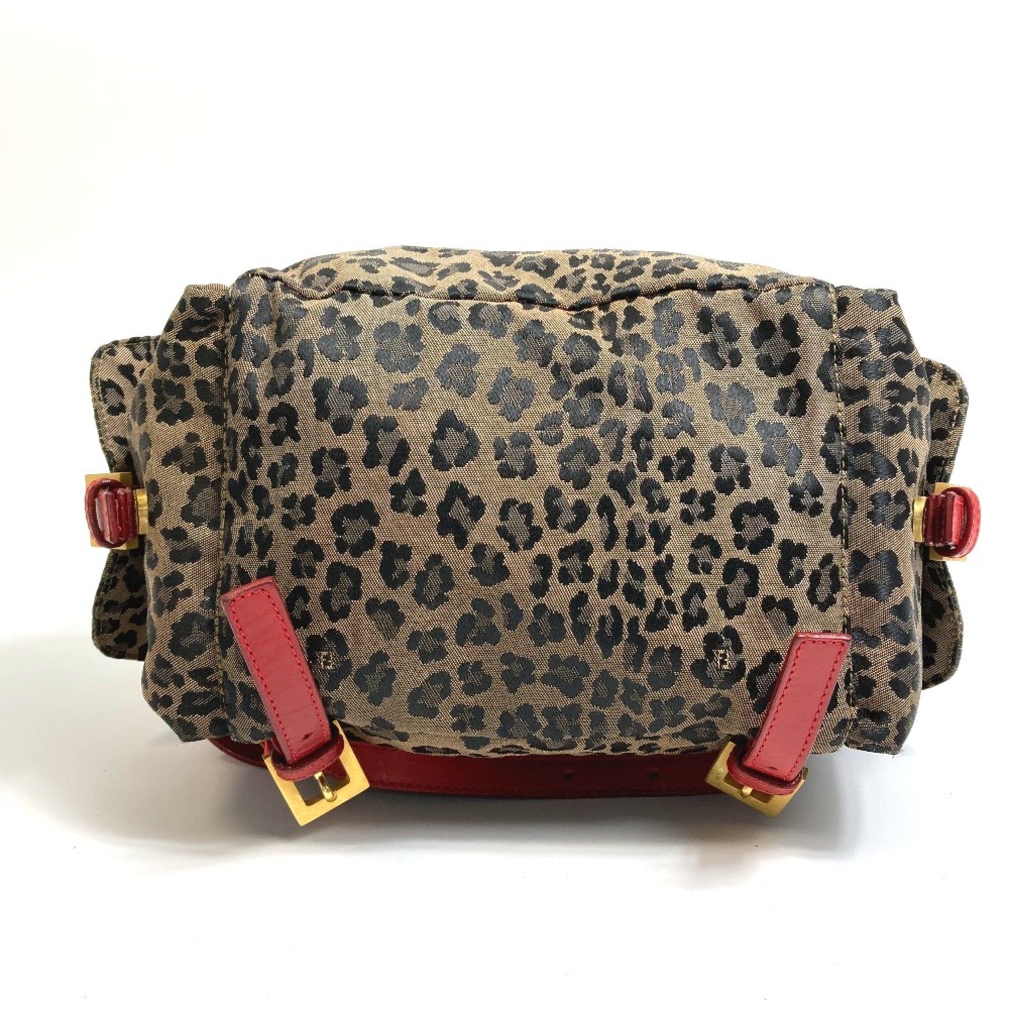 Fendi Fendi Backpack Backpack Brown x Red Size ONE SIZE - 5 Thumbnail