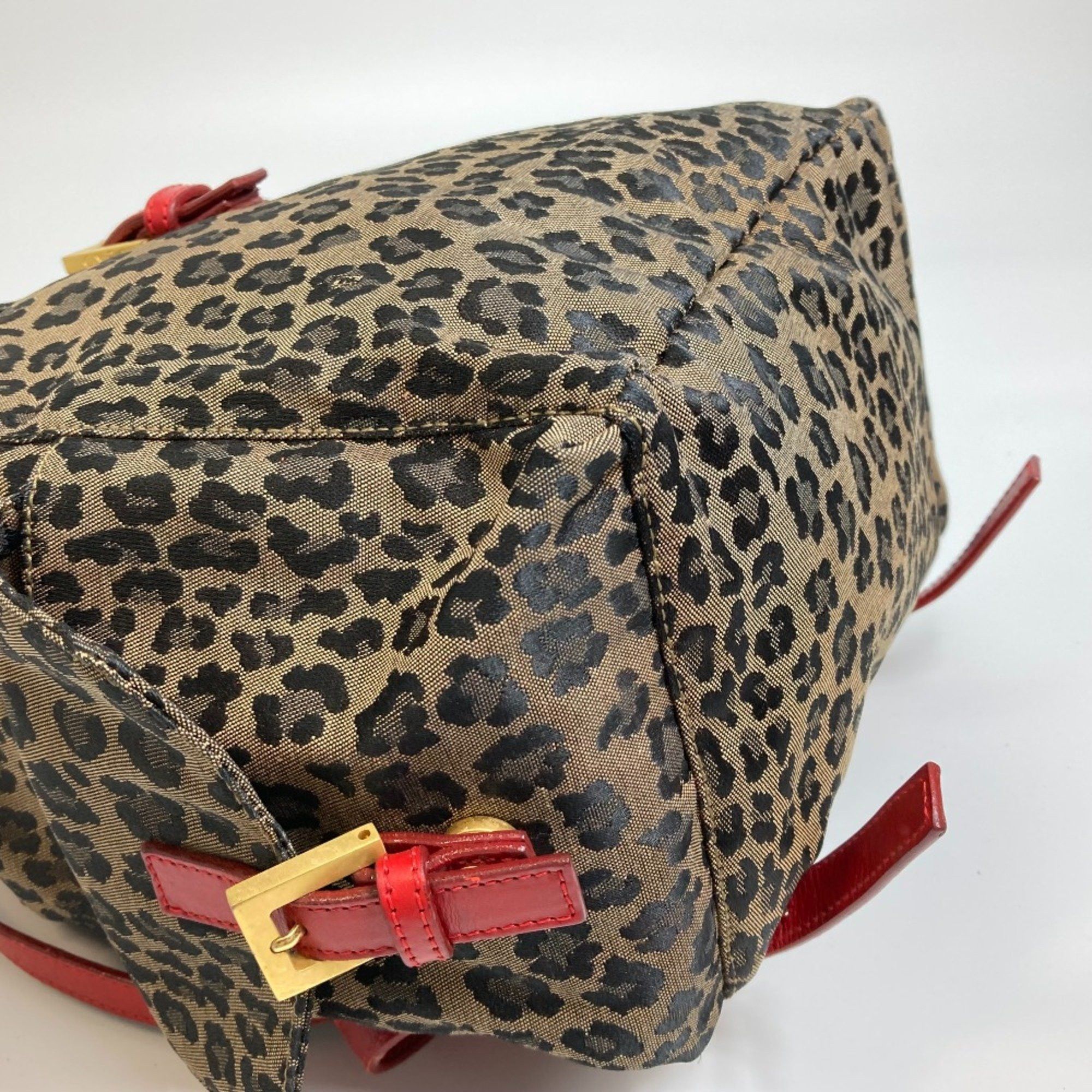 Fendi Fendi Backpack Backpack Brown x Red Size ONE SIZE - 4 Thumbnail