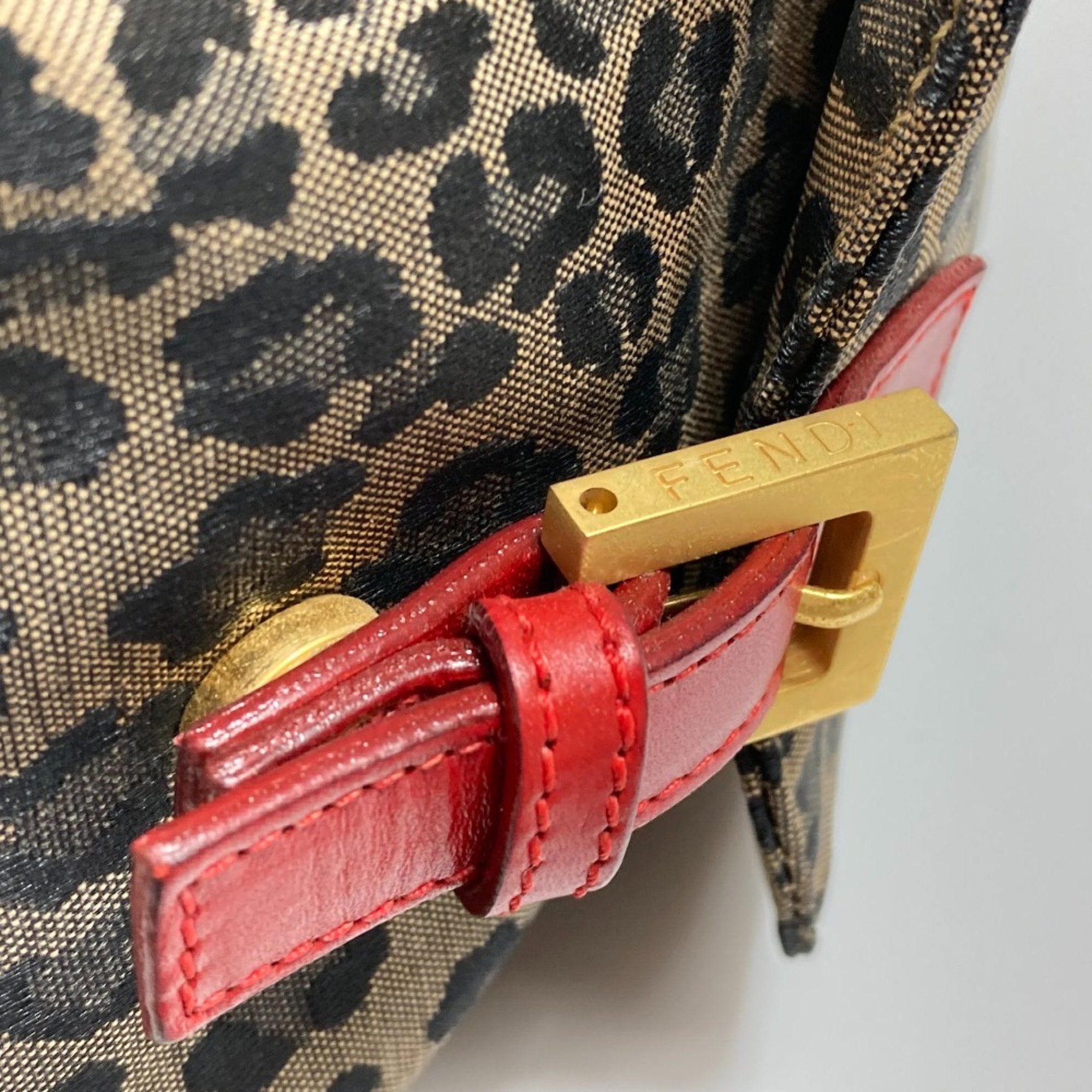 Fendi Fendi Backpack Backpack Brown x Red Size ONE SIZE - 12 Thumbnail