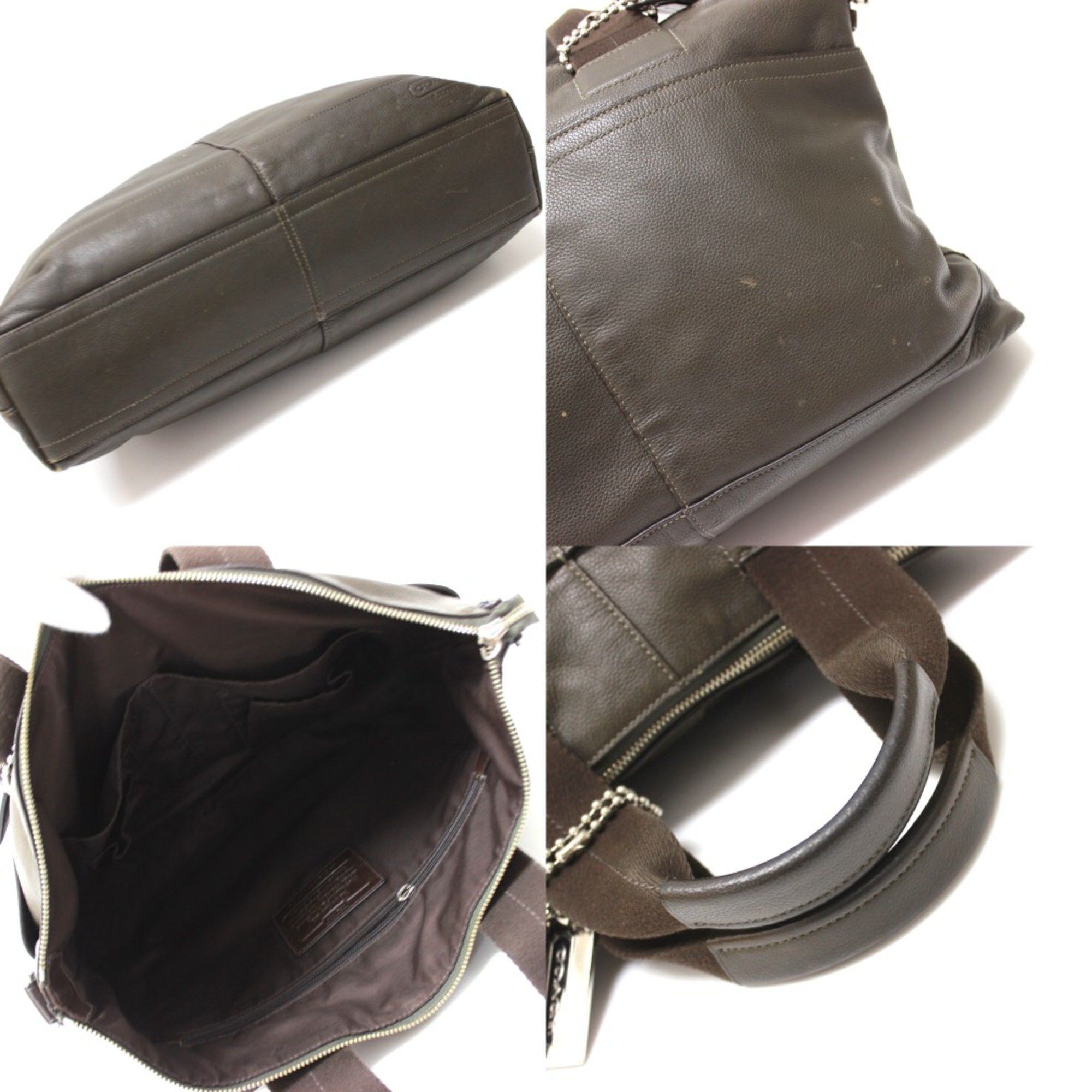 Coach coach 70490 Bag Hand Bag Tote Bag Green khaki Size ONE SIZE - 11 Thumbnail