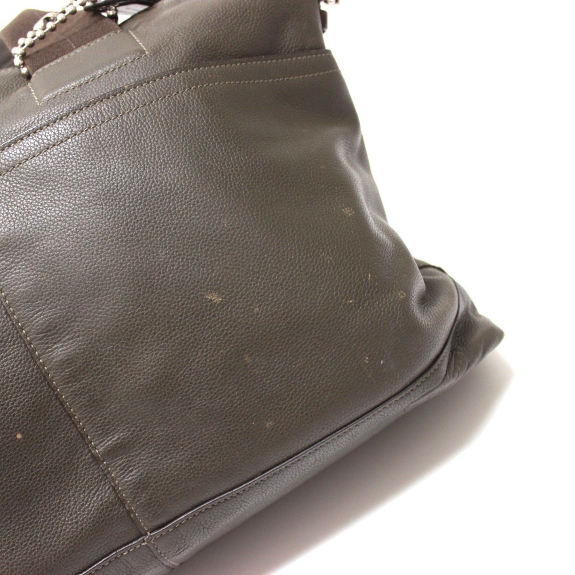 Coach coach 70490 Bag Hand Bag Tote Bag Green khaki Size ONE SIZE - 6 Thumbnail
