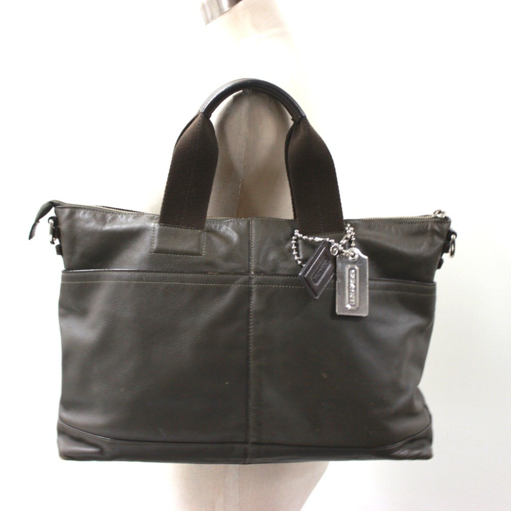 Coach coach 70490 Bag Hand Bag Tote Bag Green khaki Size ONE SIZE - 9 Thumbnail