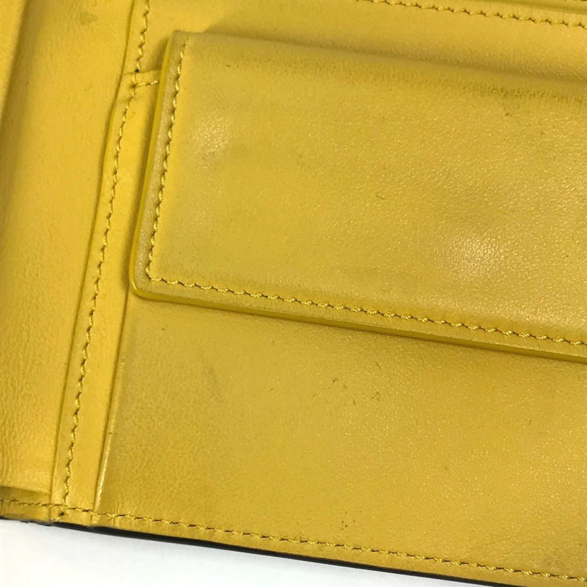 Fendi Fendi 7M0001 logo Wallet Folded wallet Black x Yellow Size ONE SIZE - 11 Thumbnail