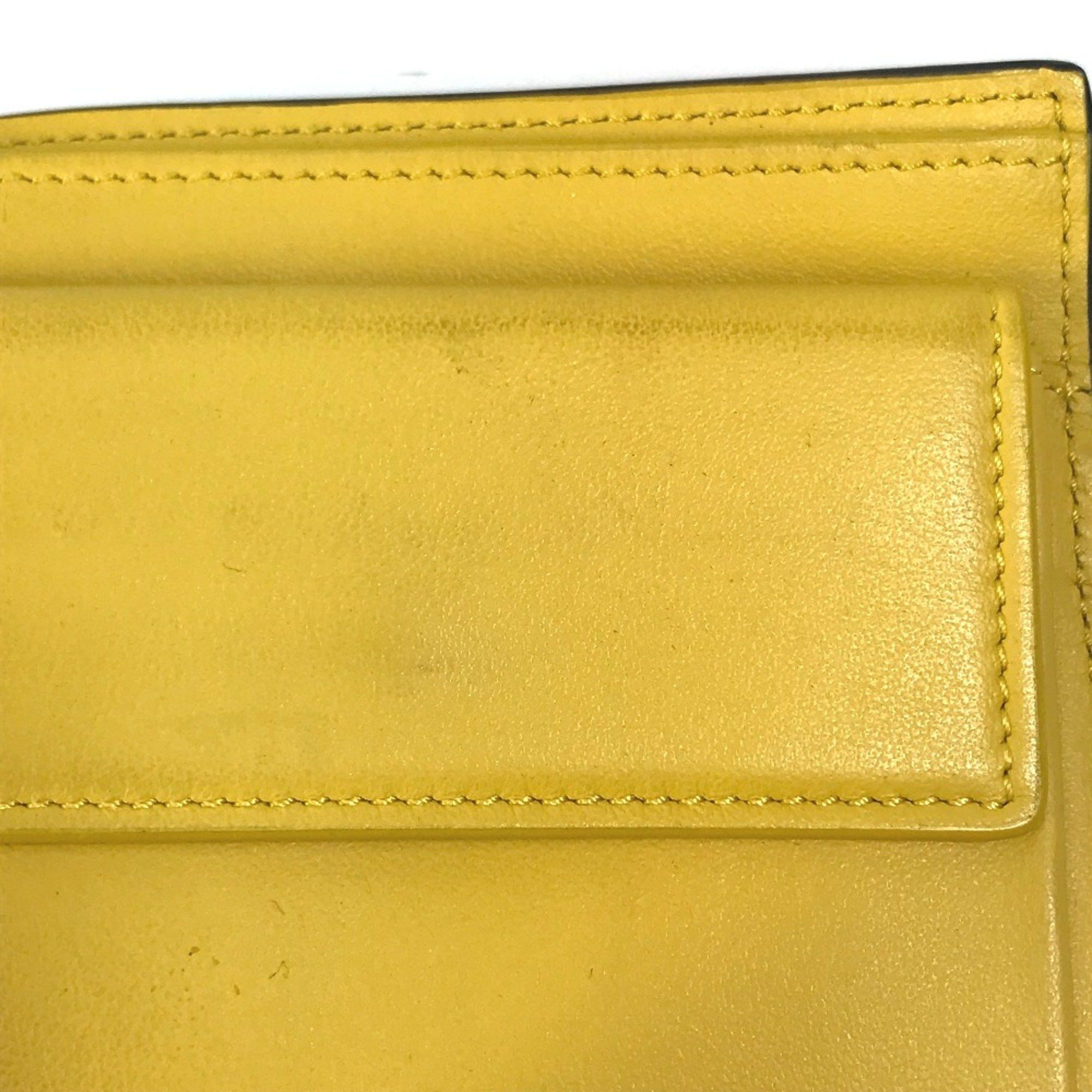 Fendi Fendi 7M0001 logo Wallet Folded wallet Black x Yellow Size ONE SIZE - 10 Thumbnail