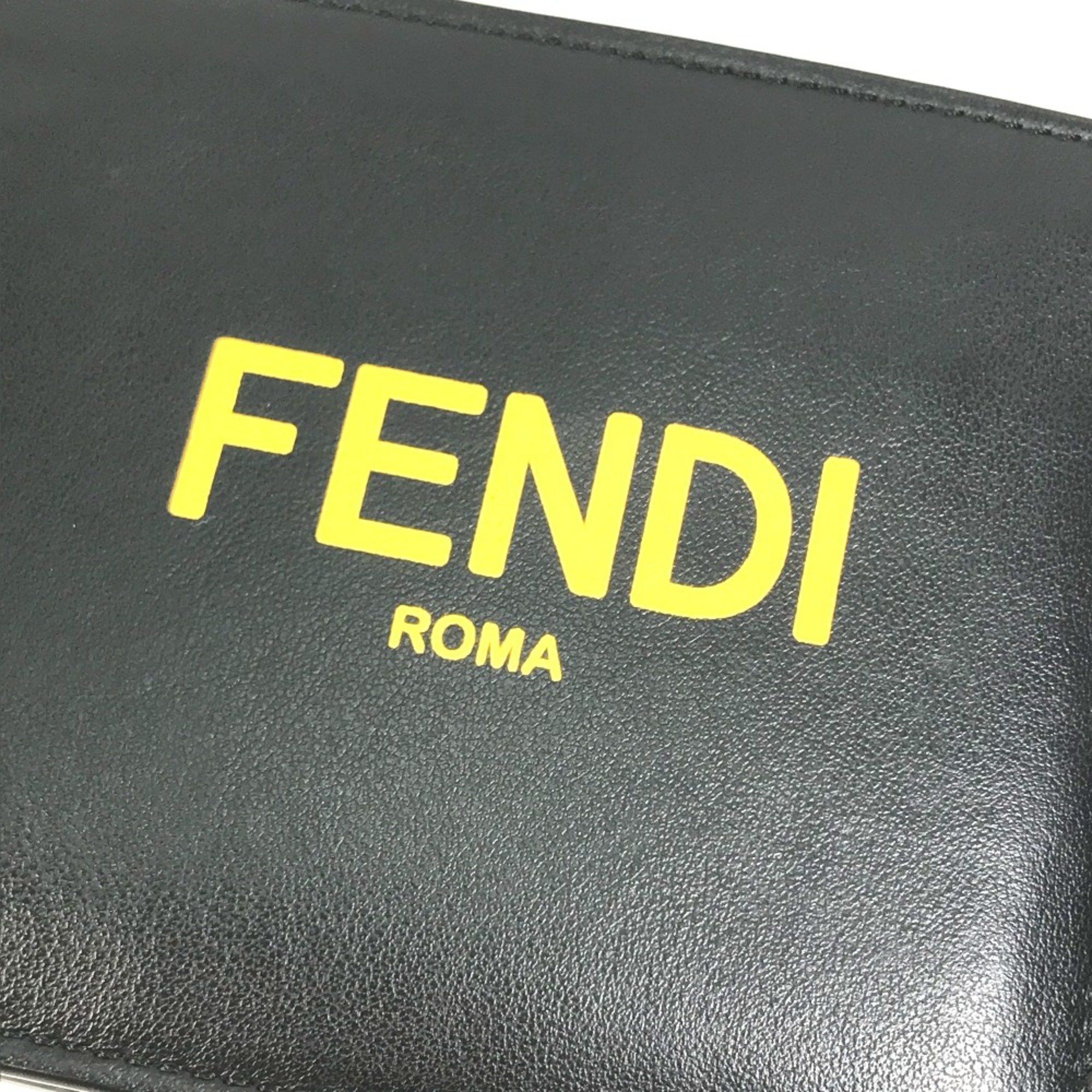 Fendi Fendi 7M0001 logo Wallet Folded wallet Black x Yellow Size ONE SIZE - 4 Thumbnail