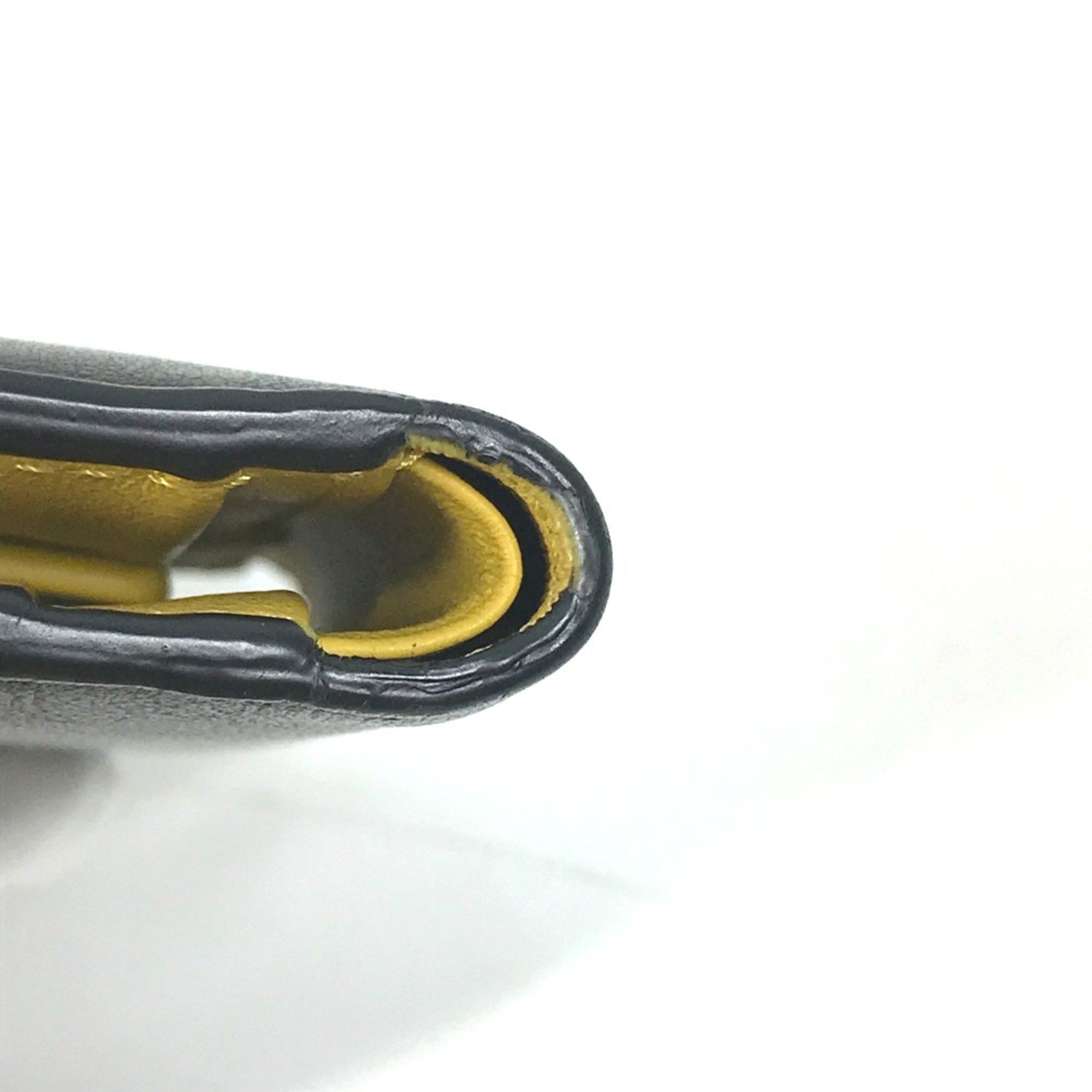Fendi Fendi 7M0001 logo Wallet Folded wallet Black x Yellow Size ONE SIZE - 6 Thumbnail