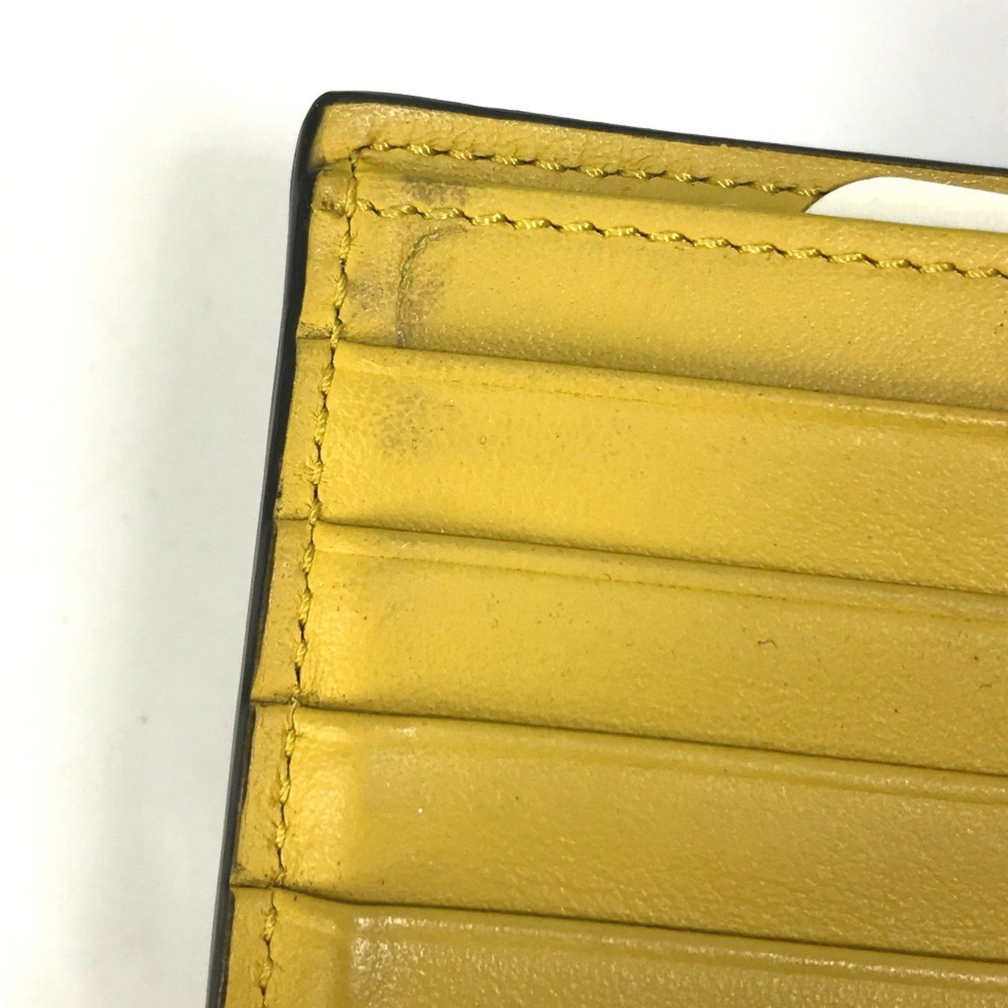 Fendi Fendi 7M0001 logo Wallet Folded wallet Black x Yellow Size ONE SIZE - 9 Thumbnail