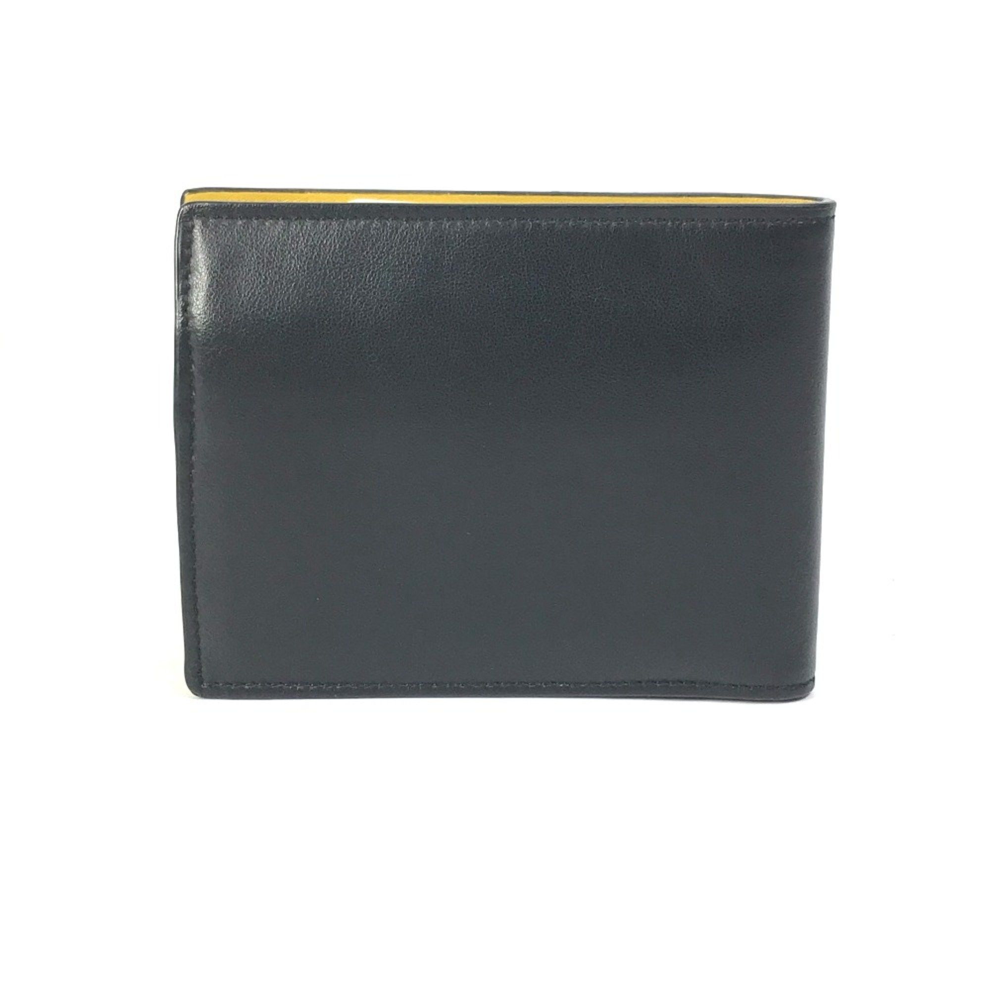 Fendi Fendi 7M0001 logo Wallet Folded wallet Black x Yellow Size ONE SIZE - 2 Thumbnail