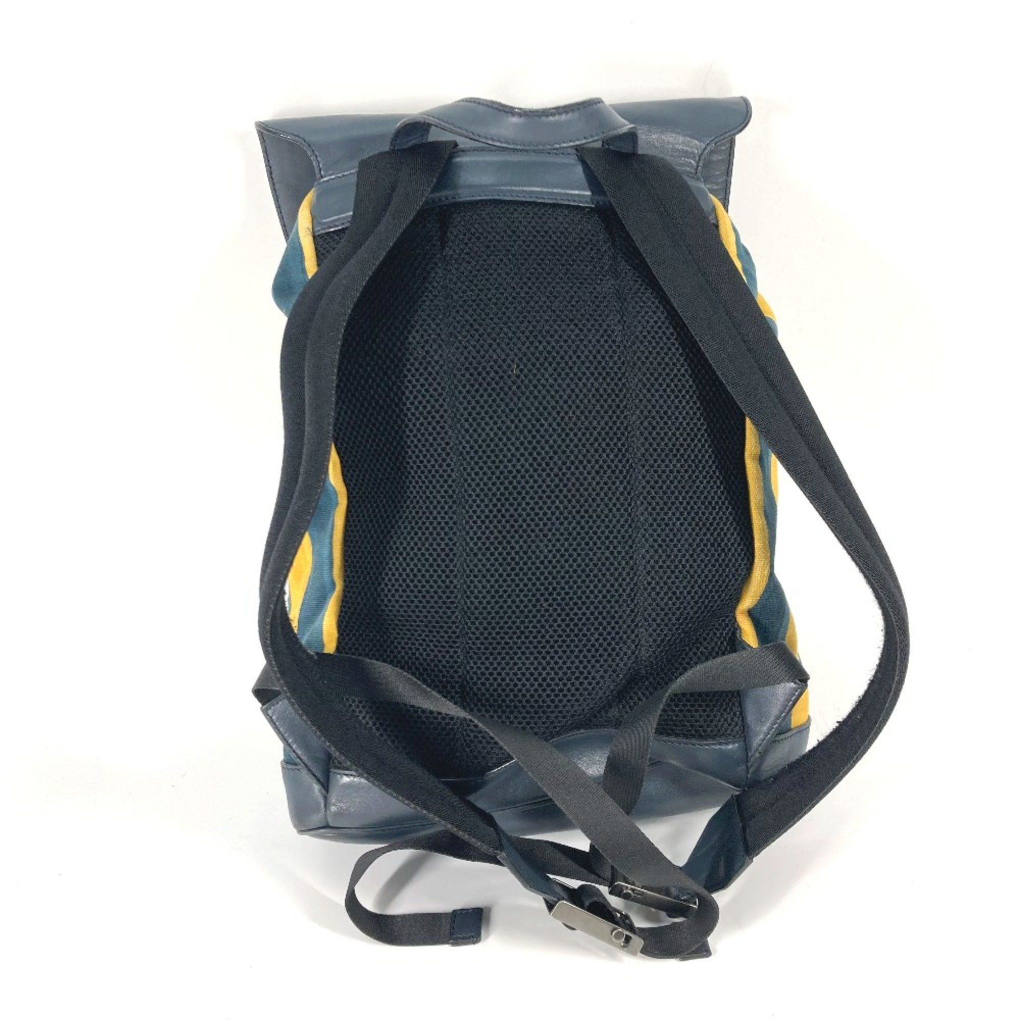 Fendi Fendi 7VZ031 backpack bag Backpack yellow Navy Size ONE SIZE - 2 Thumbnail