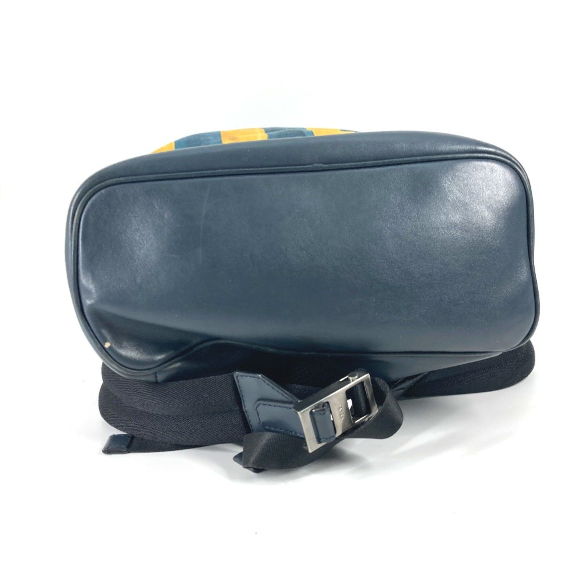 Fendi Fendi 7VZ031 backpack bag Backpack yellow Navy Size ONE SIZE - 4 Thumbnail