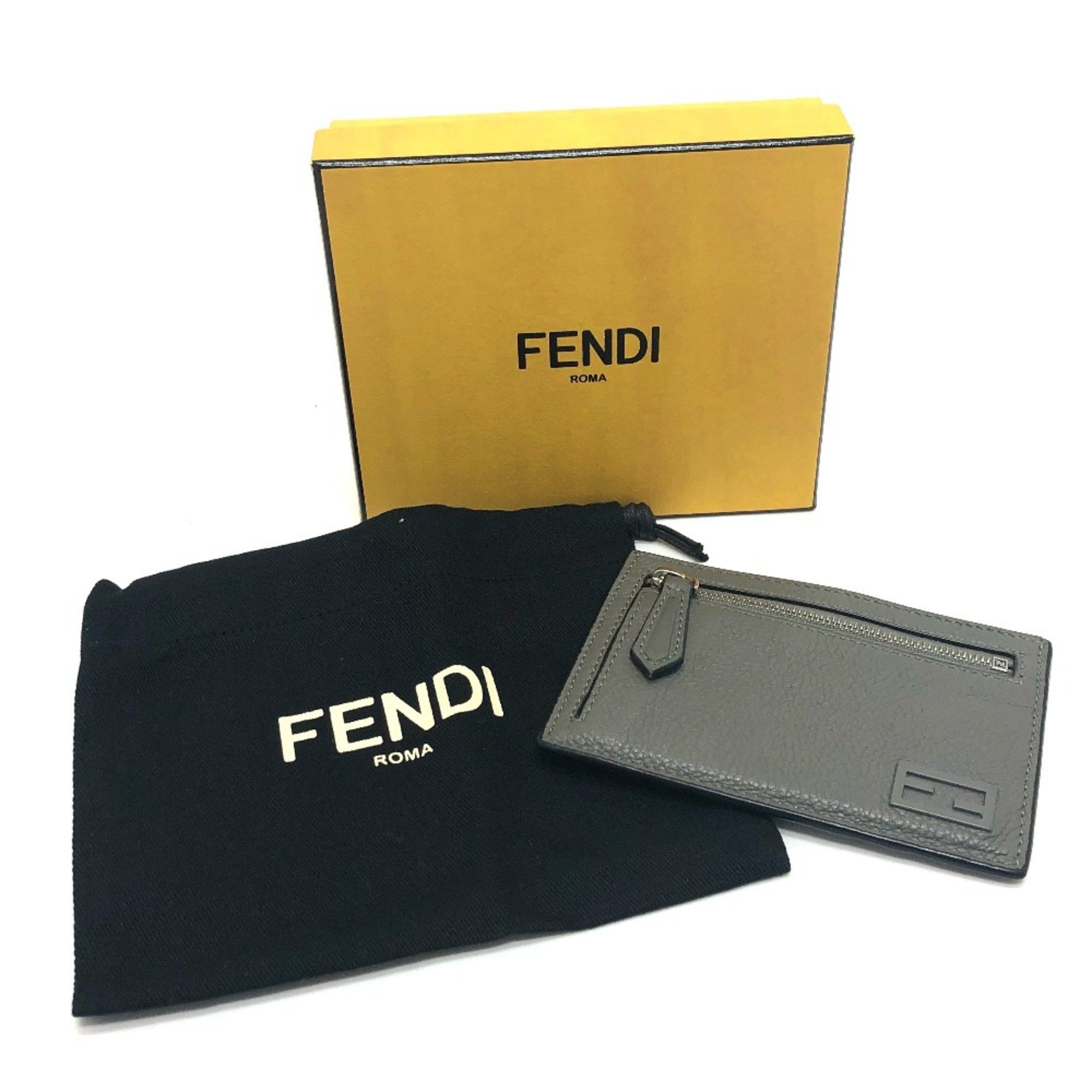 Fendi Fendi 7M0310 coin purse Card Case gray SilverHardware Size ONE SIZE - 14 Thumbnail