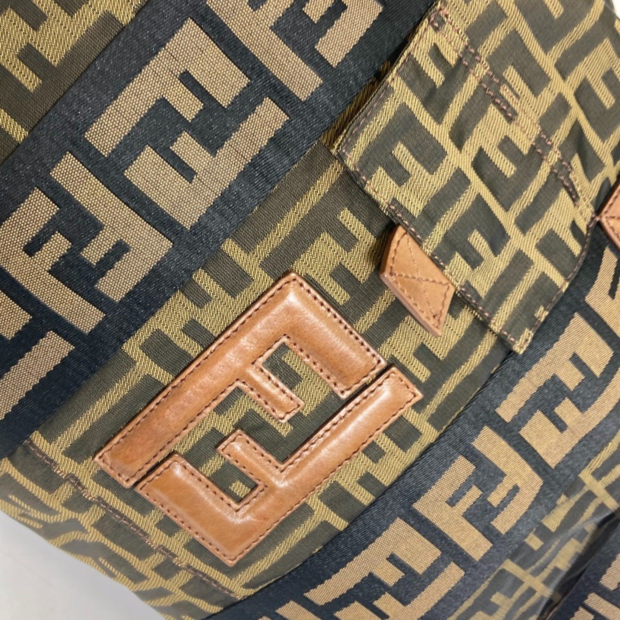 Fendi Fendi 7VA158 Zucca FF pattern Bag Tote Bag Brown Black Size ONE SIZE - 7 Thumbnail