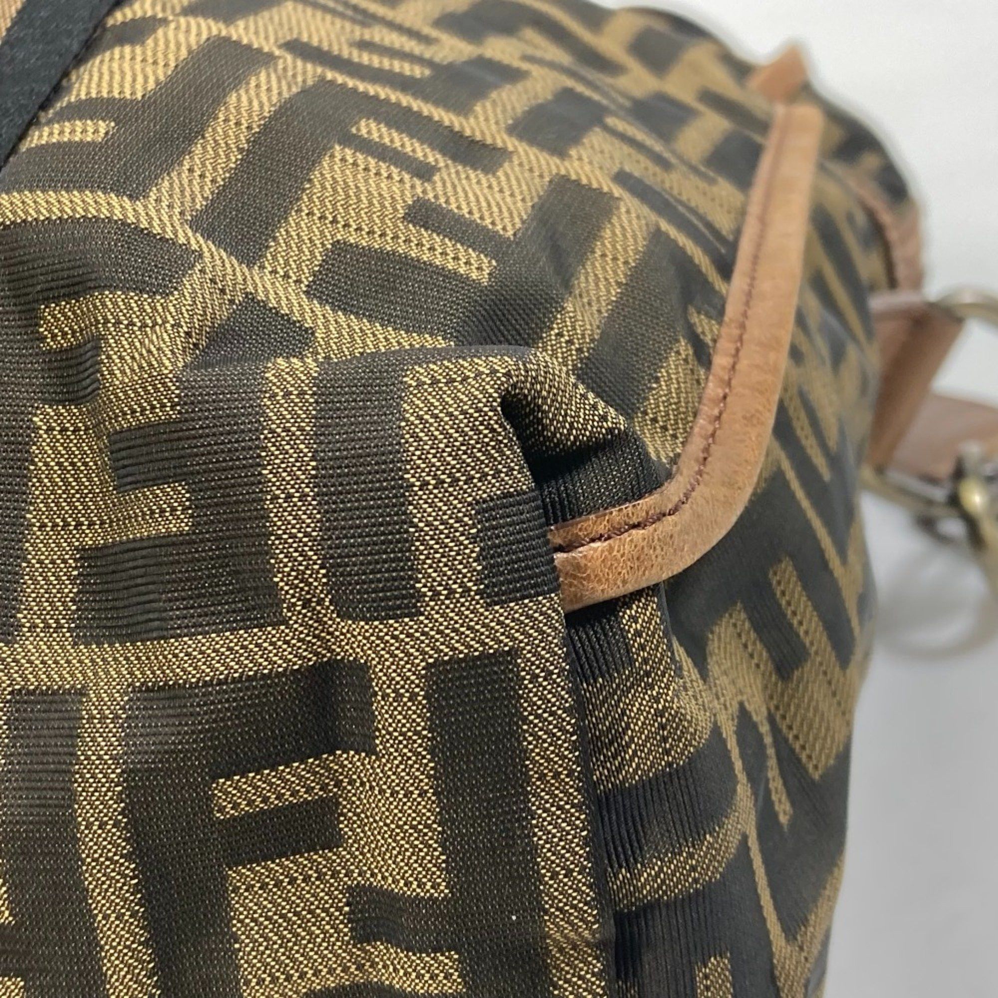 Fendi Fendi 7VA158 Zucca FF pattern Bag Tote Bag Brown Black Size ONE SIZE - 11 Thumbnail
