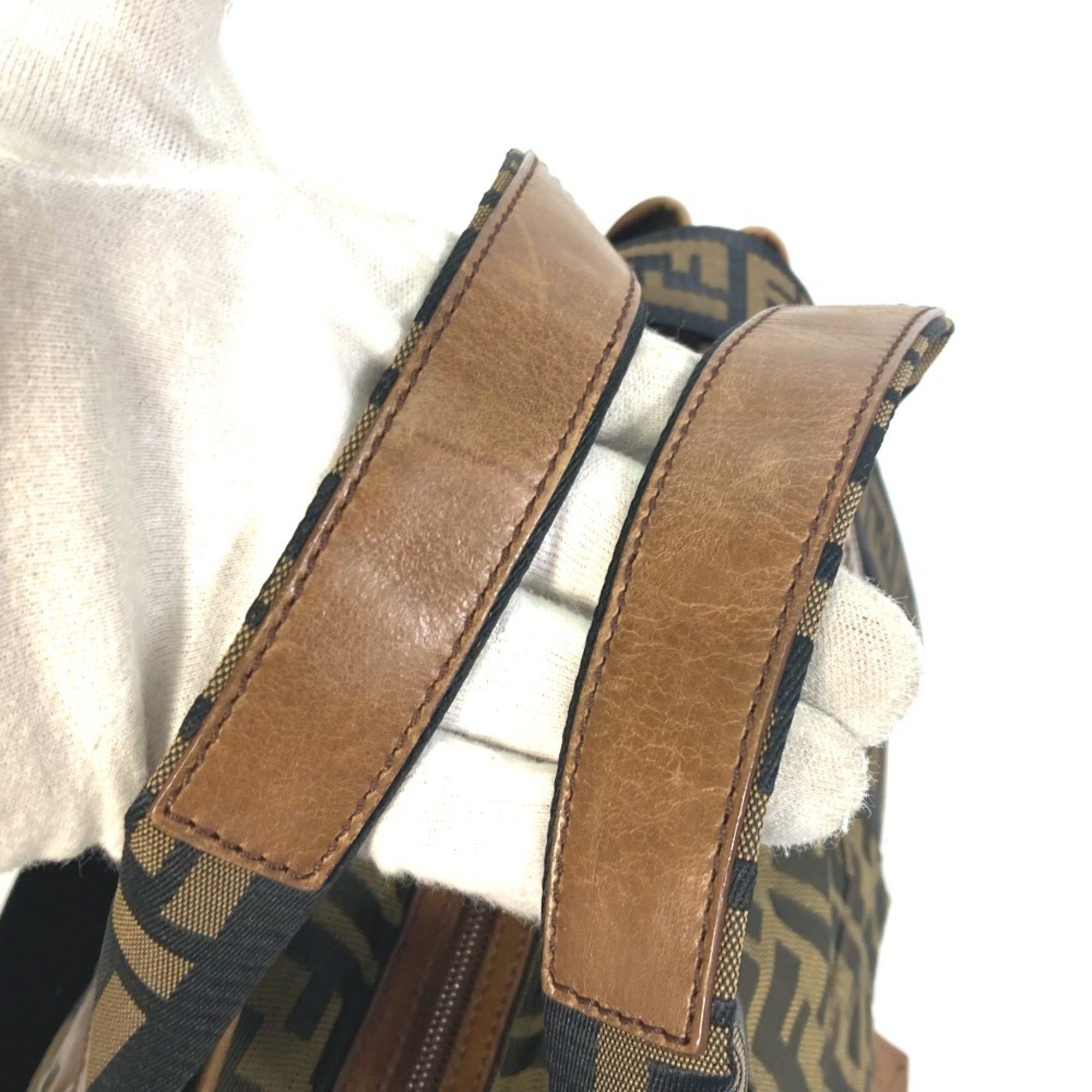 Fendi Fendi 7VA158 Zucca FF pattern Bag Tote Bag Brown Black Size ONE SIZE - 6 Thumbnail