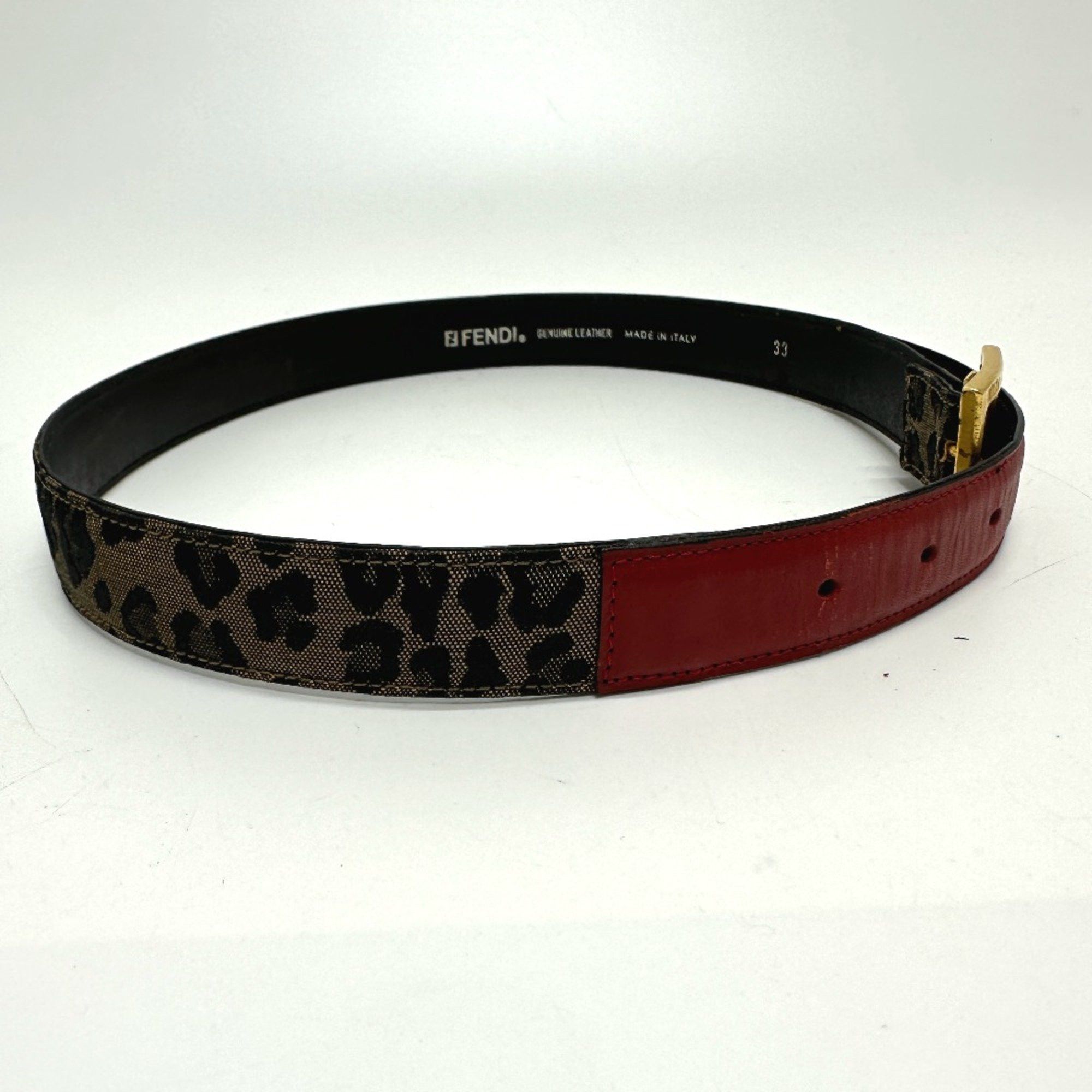 Fendi Fendi Leopard belt Brown/Red GoldHardware Size ONE SIZE - 7 Thumbnail