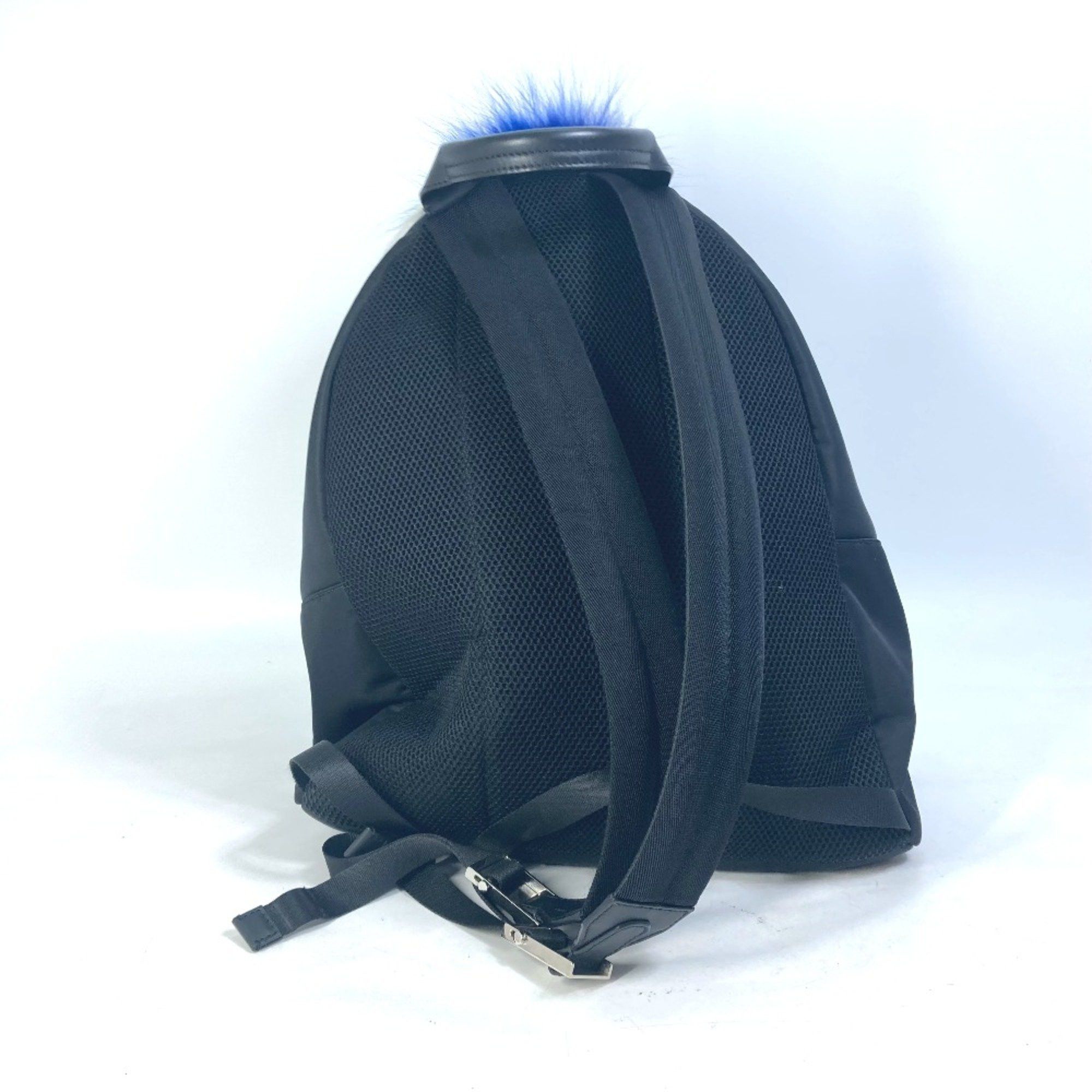 Fendi Fendi 7VZ016 backpack bag fur studs Backpack Black blue Size ONE SIZE - 2 Thumbnail