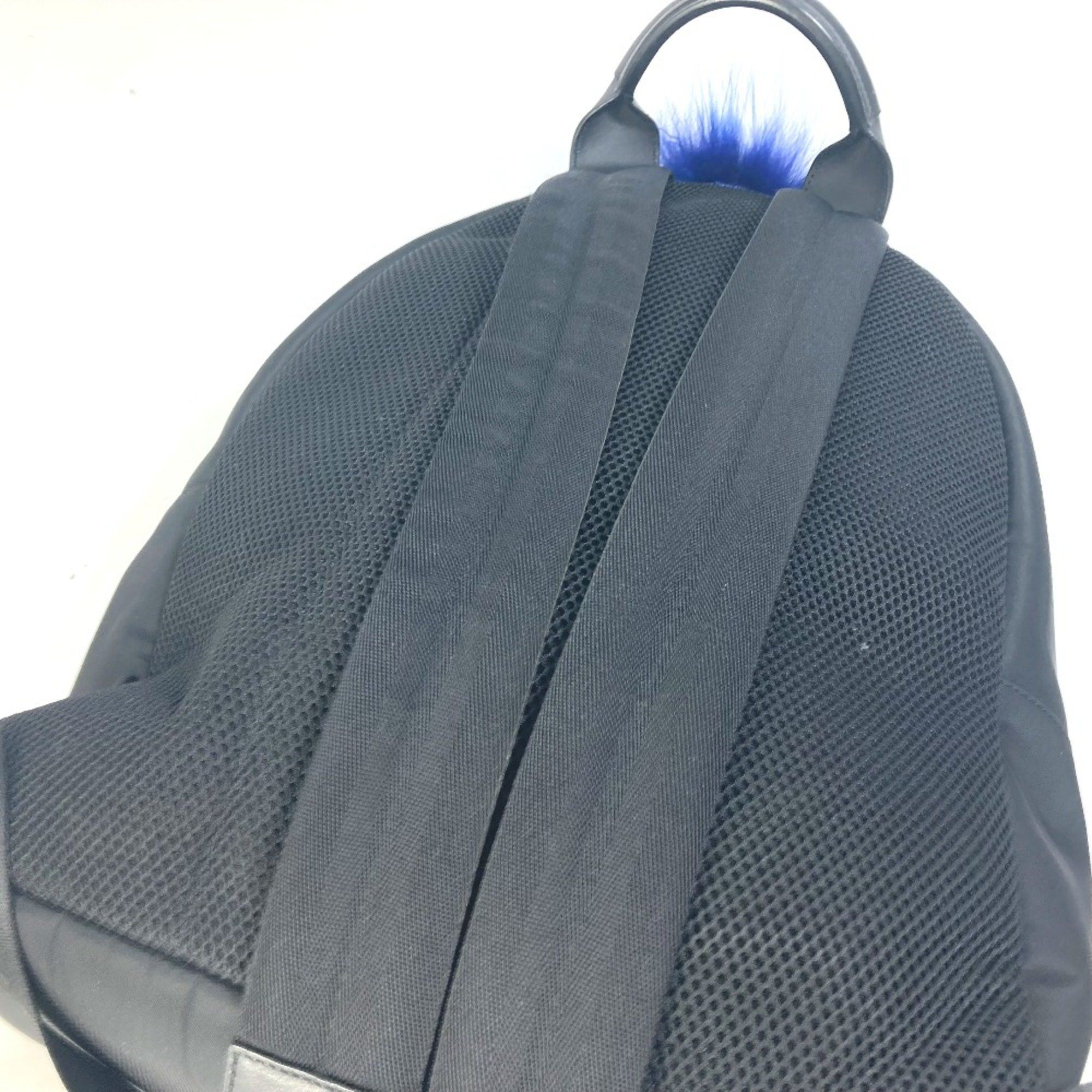 Fendi Fendi 7VZ016 backpack bag fur studs Backpack Black blue Size ONE SIZE - 11 Thumbnail