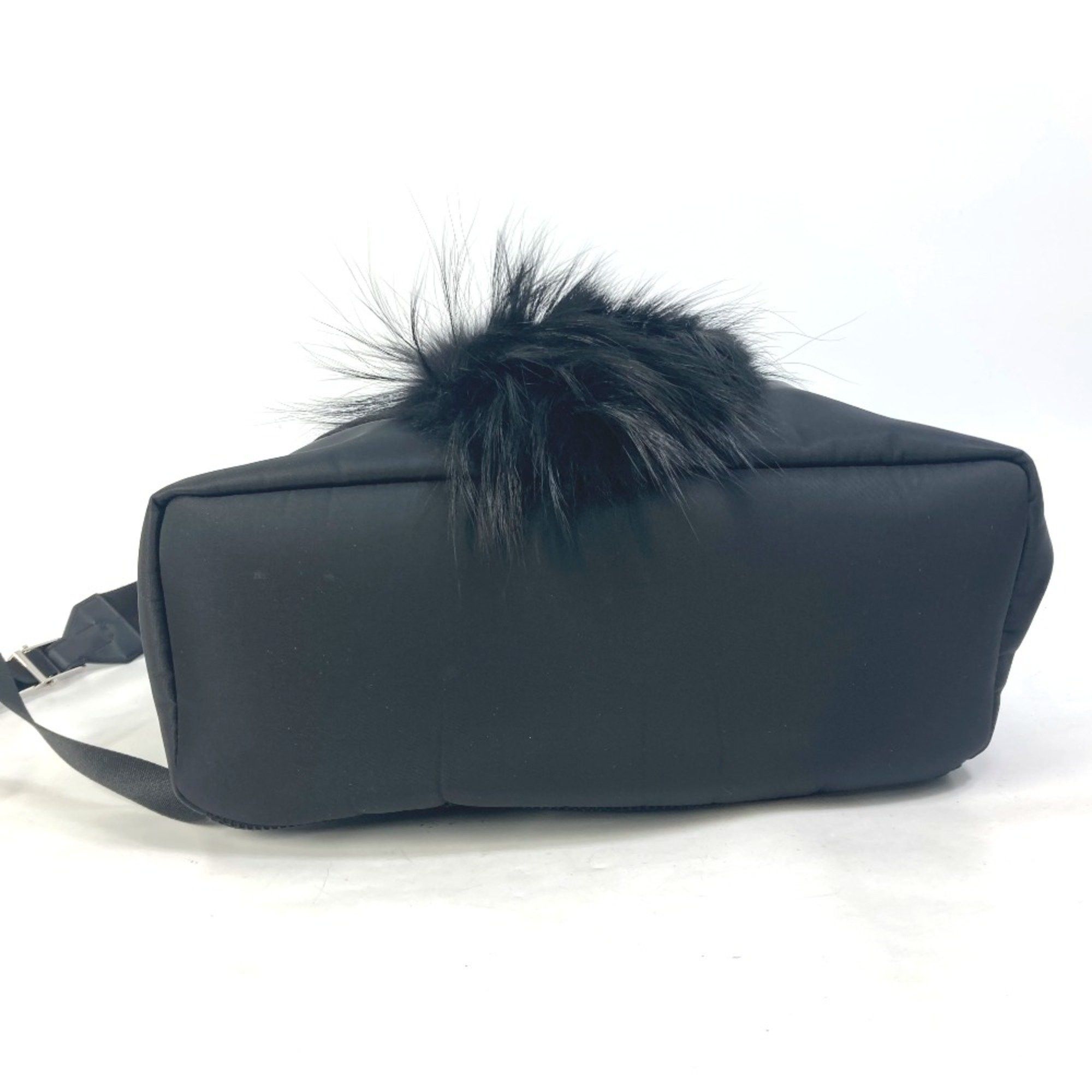 Fendi Fendi 7VZ016 backpack bag fur studs Backpack Black blue Size ONE SIZE - 4 Thumbnail