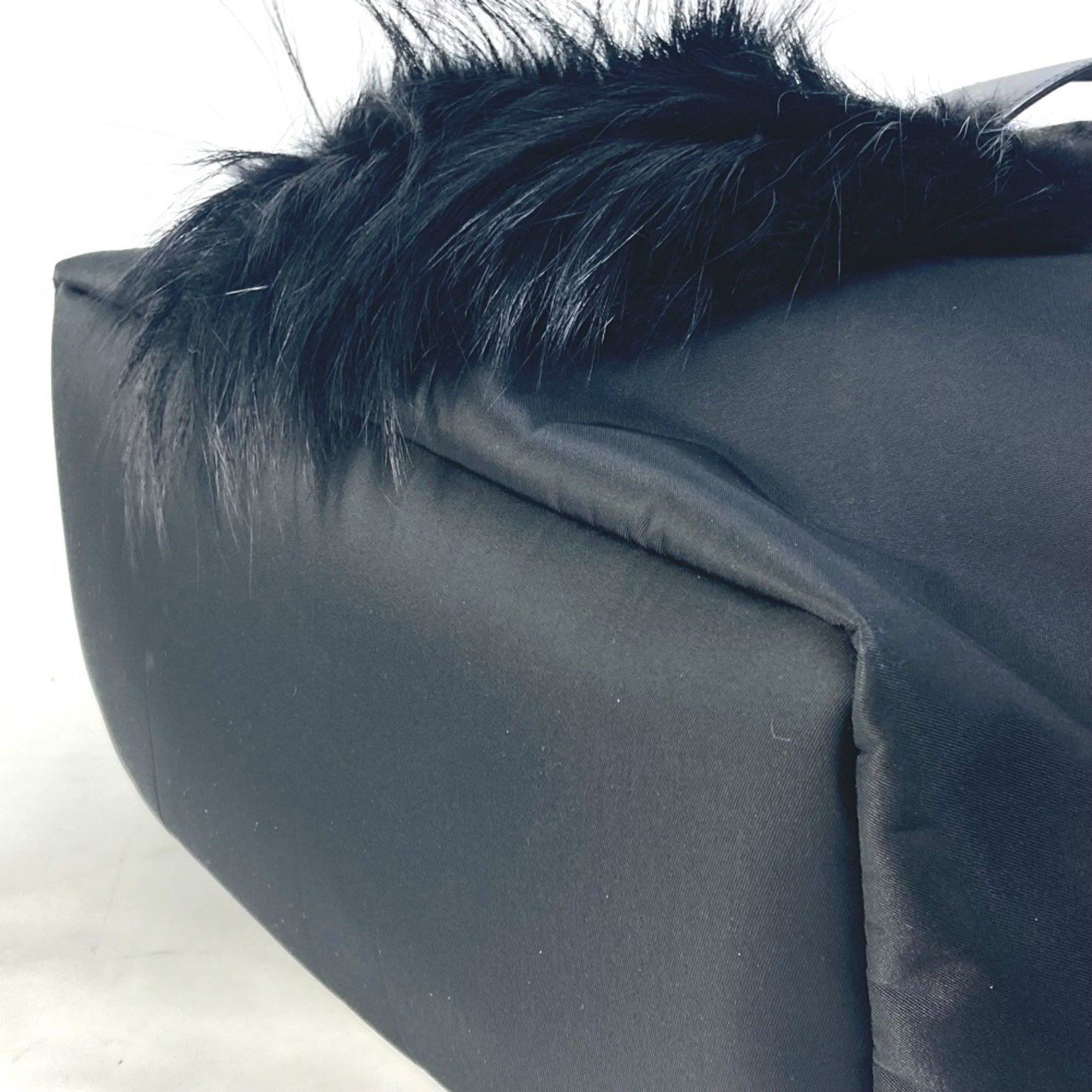 Fendi Fendi 7VZ016 backpack bag fur studs Backpack Black blue Size ONE SIZE - 5 Thumbnail
