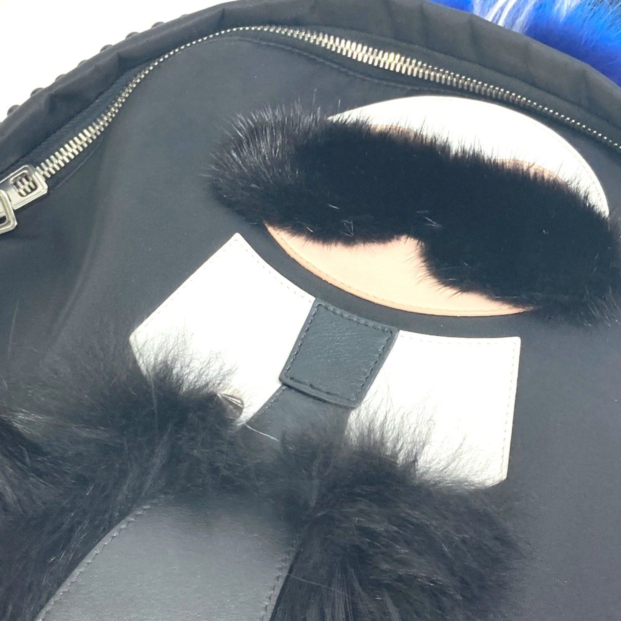 Fendi Fendi 7VZ016 backpack bag fur studs Backpack Black blue Size ONE SIZE - 6 Thumbnail