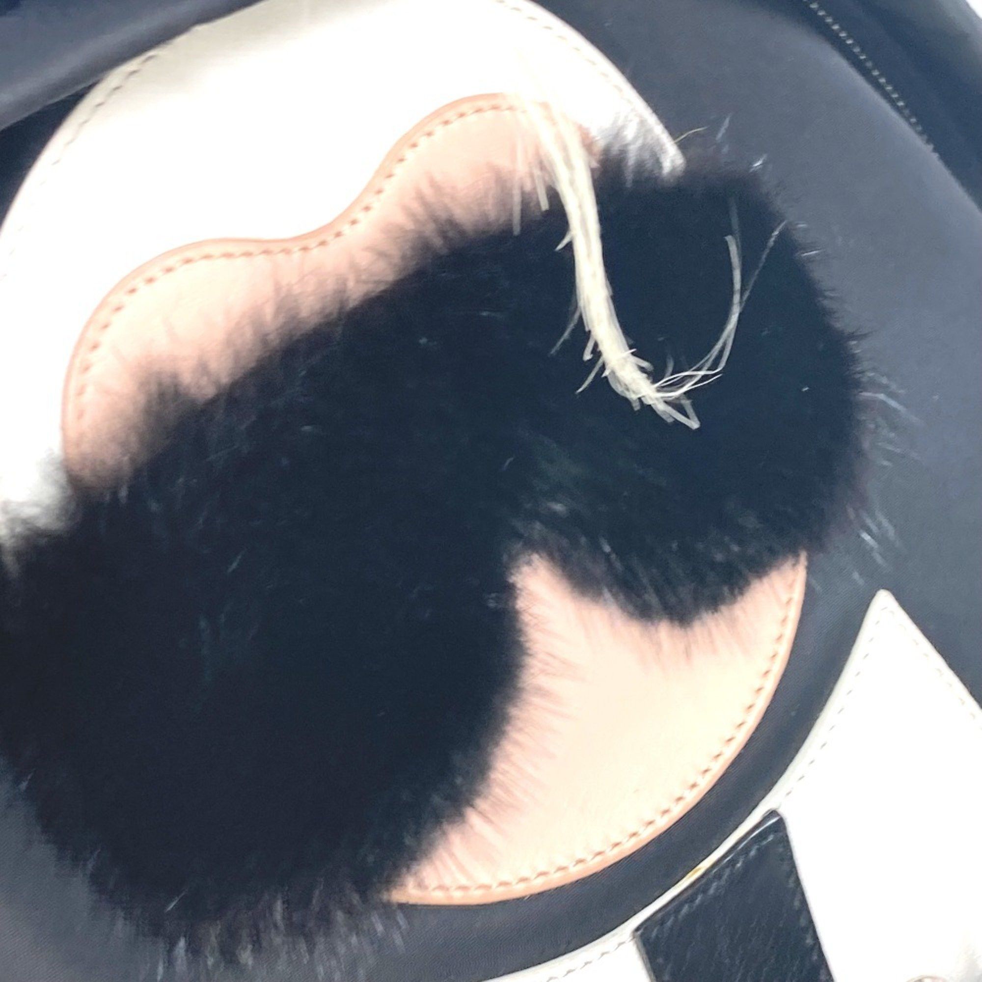 Fendi Fendi 7VZ016 backpack bag fur studs Backpack Black blue Size ONE SIZE - 9 Thumbnail