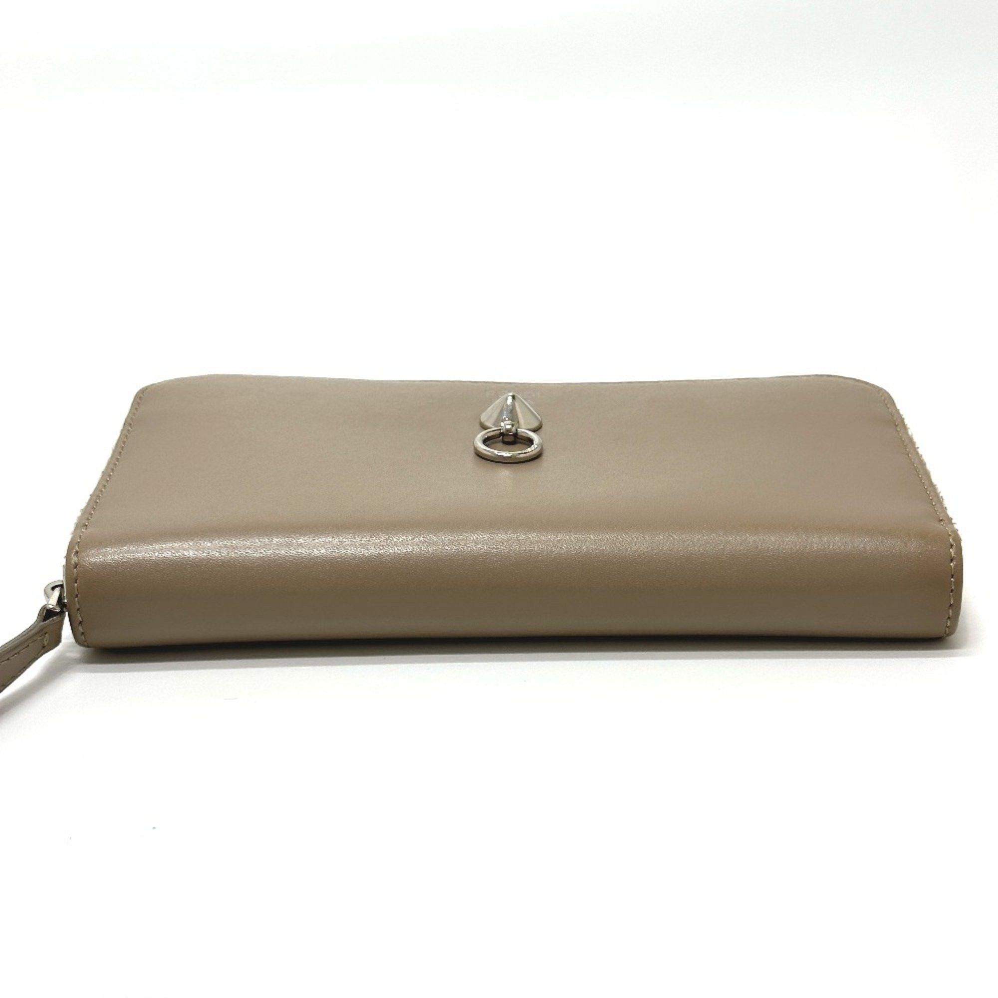 Fendi Fendi 8M0299 Zip Around Long Wallet Beige Size ONE SIZE - 3 Thumbnail