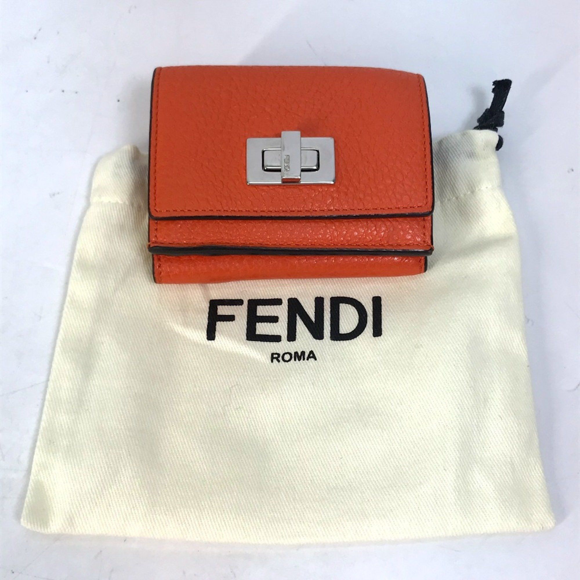 Fendi Fendi 8M0426 Wallet Trifold wallet Orange Size ONE SIZE - 16 Thumbnail