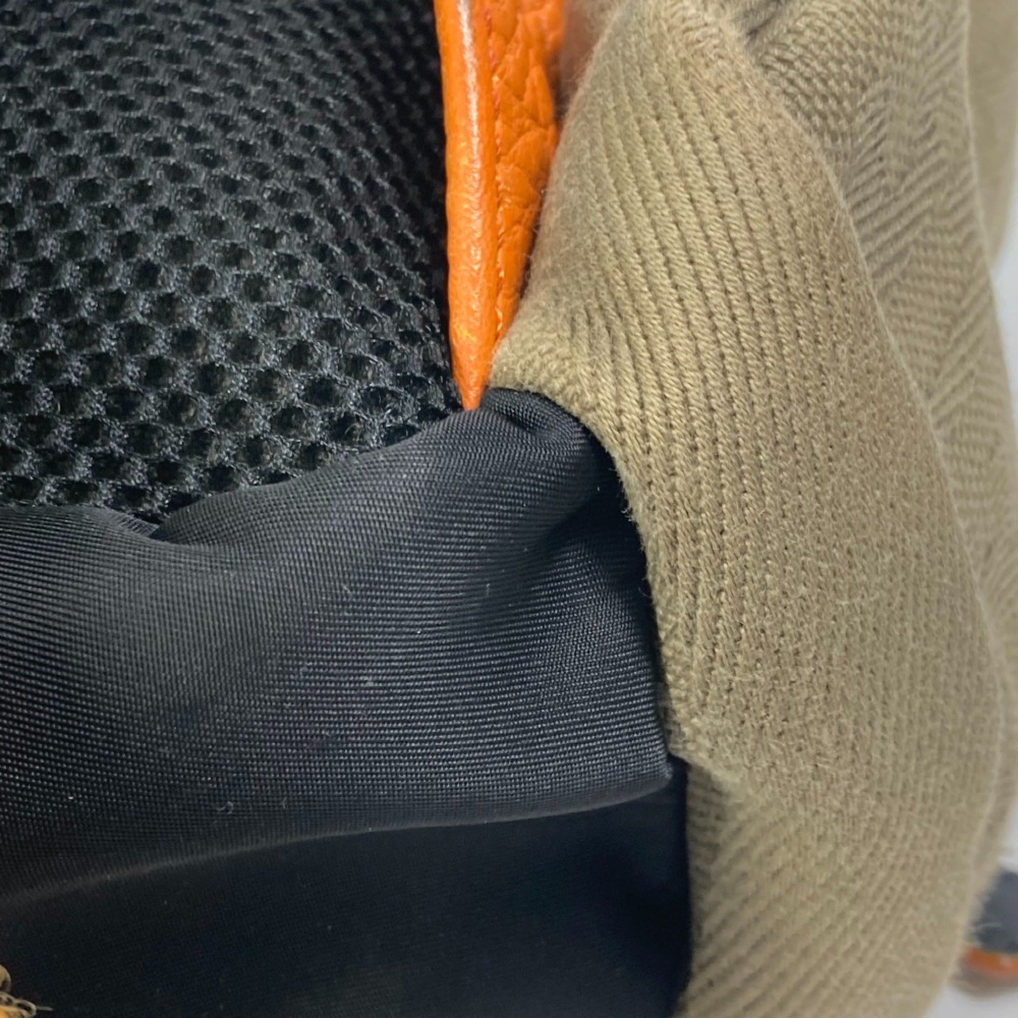 Fendi Fendi 7VZ048 Backpack Bag Backpack Black orange x khaki Size ONE SIZE - 12 Thumbnail