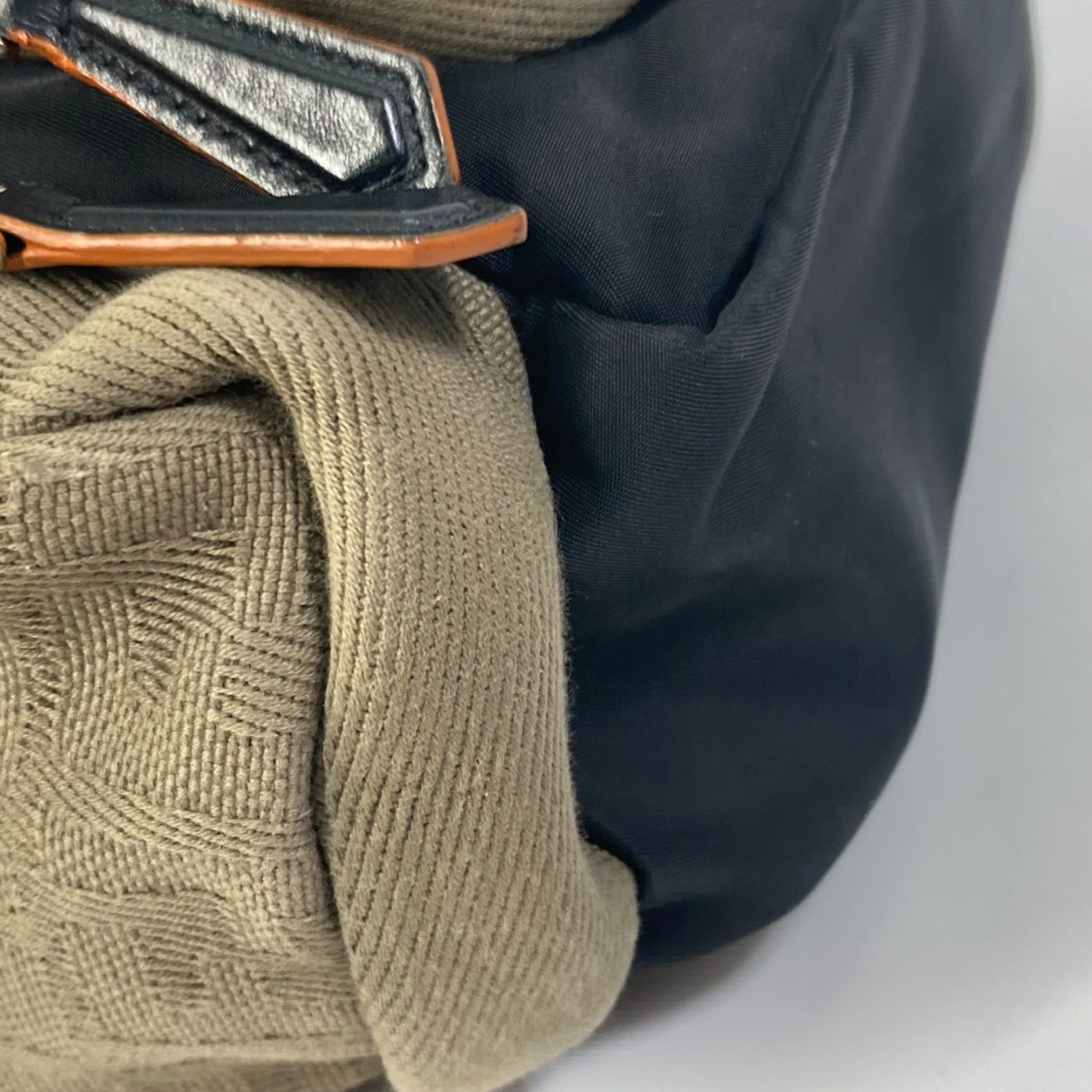 Fendi Fendi 7VZ048 Backpack Bag Backpack Black orange x khaki Size ONE SIZE - 7 Thumbnail