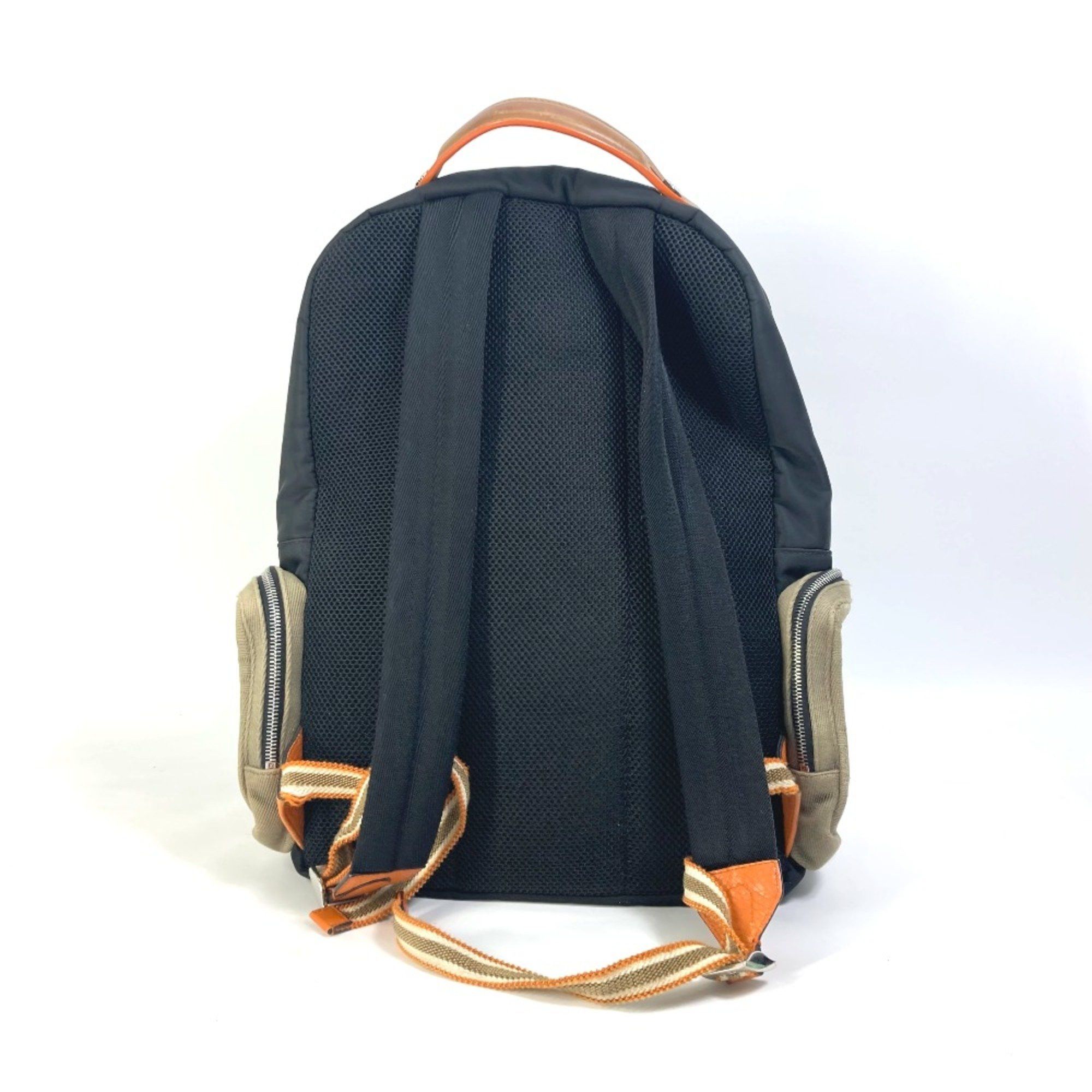 Fendi Fendi 7VZ048 Backpack Bag Backpack Black orange x khaki Size ONE SIZE - 2 Thumbnail