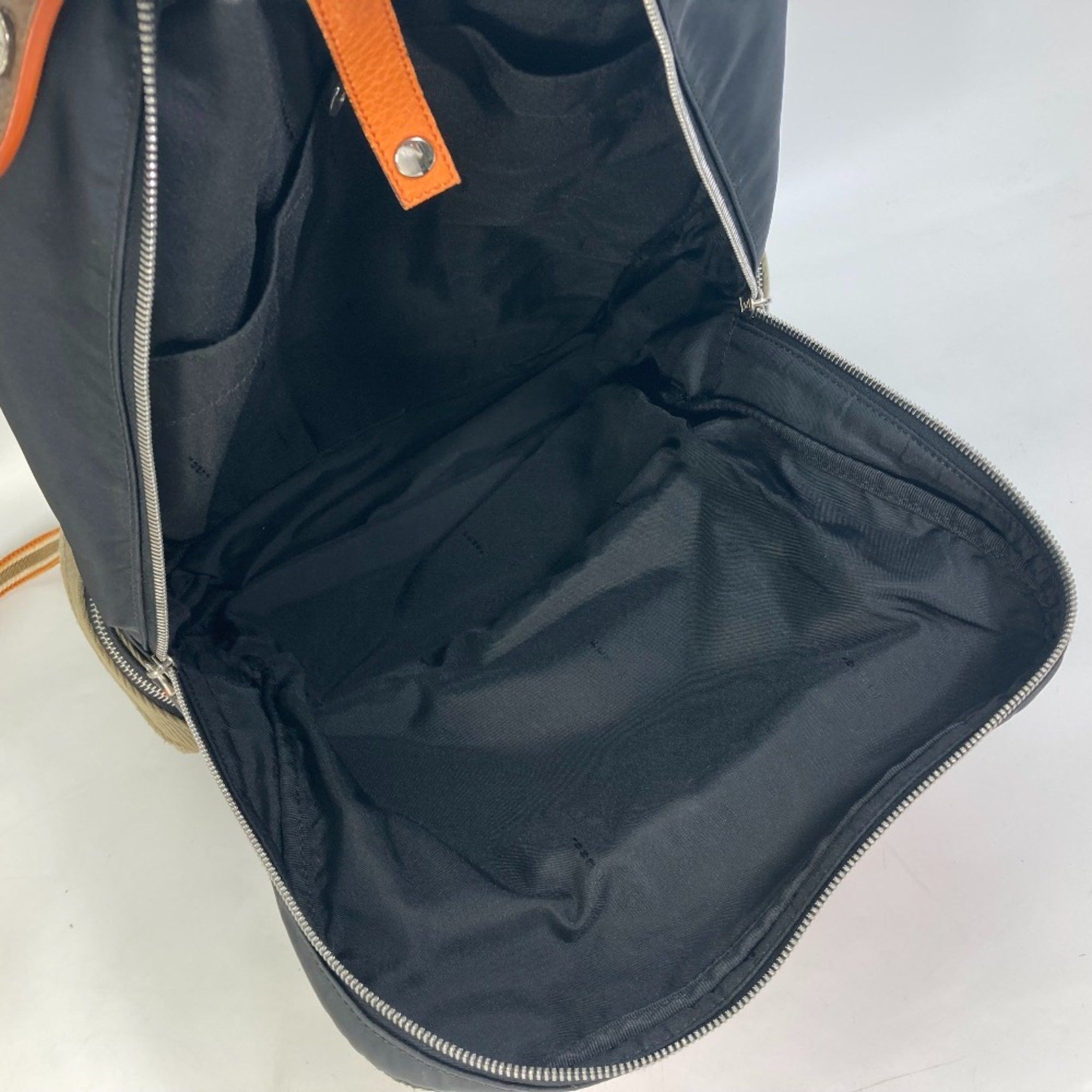 Fendi Fendi 7VZ048 Backpack Bag Backpack Black orange x khaki Size ONE SIZE - 14 Thumbnail