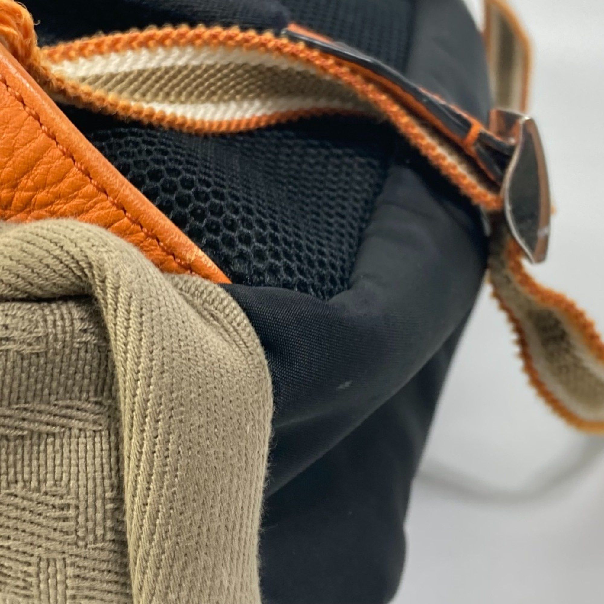 Fendi Fendi 7VZ048 Backpack Bag Backpack Black orange x khaki Size ONE SIZE - 13 Thumbnail