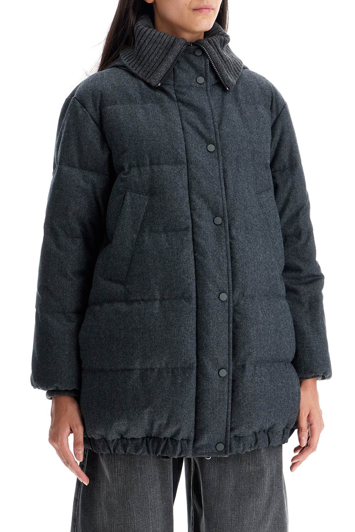 Brunello Cucinelli BRUNELLO CUCINELLI Woolen Down Jacket With Hood Size S / US 4 / IT 40 - 2 Thumbnail