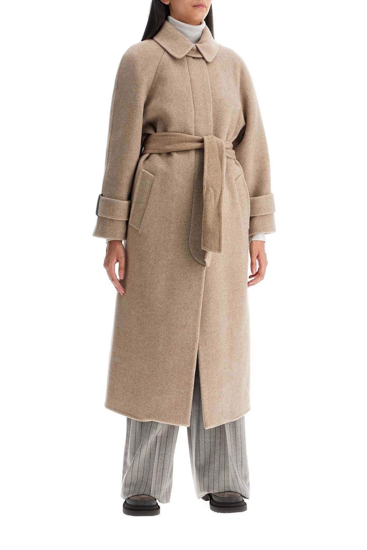 Brunello Cucinelli BRUNELLO CUCINELLI Wool And Cashmere Coat With Belt Size XS / US 0-2 / IT 36-38 - 2 Thumbnail