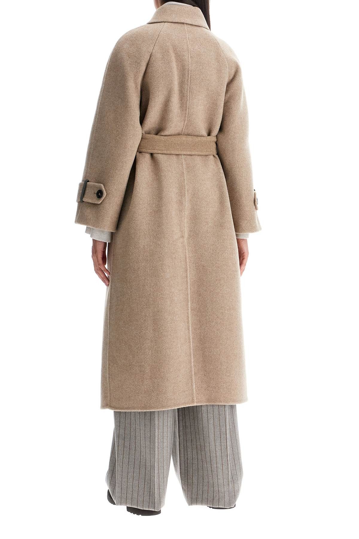 Brunello Cucinelli BRUNELLO CUCINELLI Wool And Cashmere Coat With Belt Size XS / US 0-2 / IT 36-38 - 3 Thumbnail