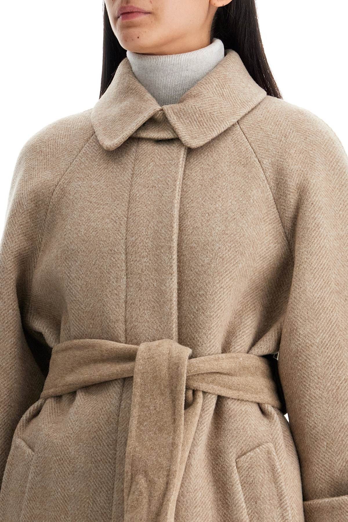 Brunello Cucinelli BRUNELLO CUCINELLI Wool And Cashmere Coat With Belt Size XS / US 0-2 / IT 36-38 - 4 Thumbnail