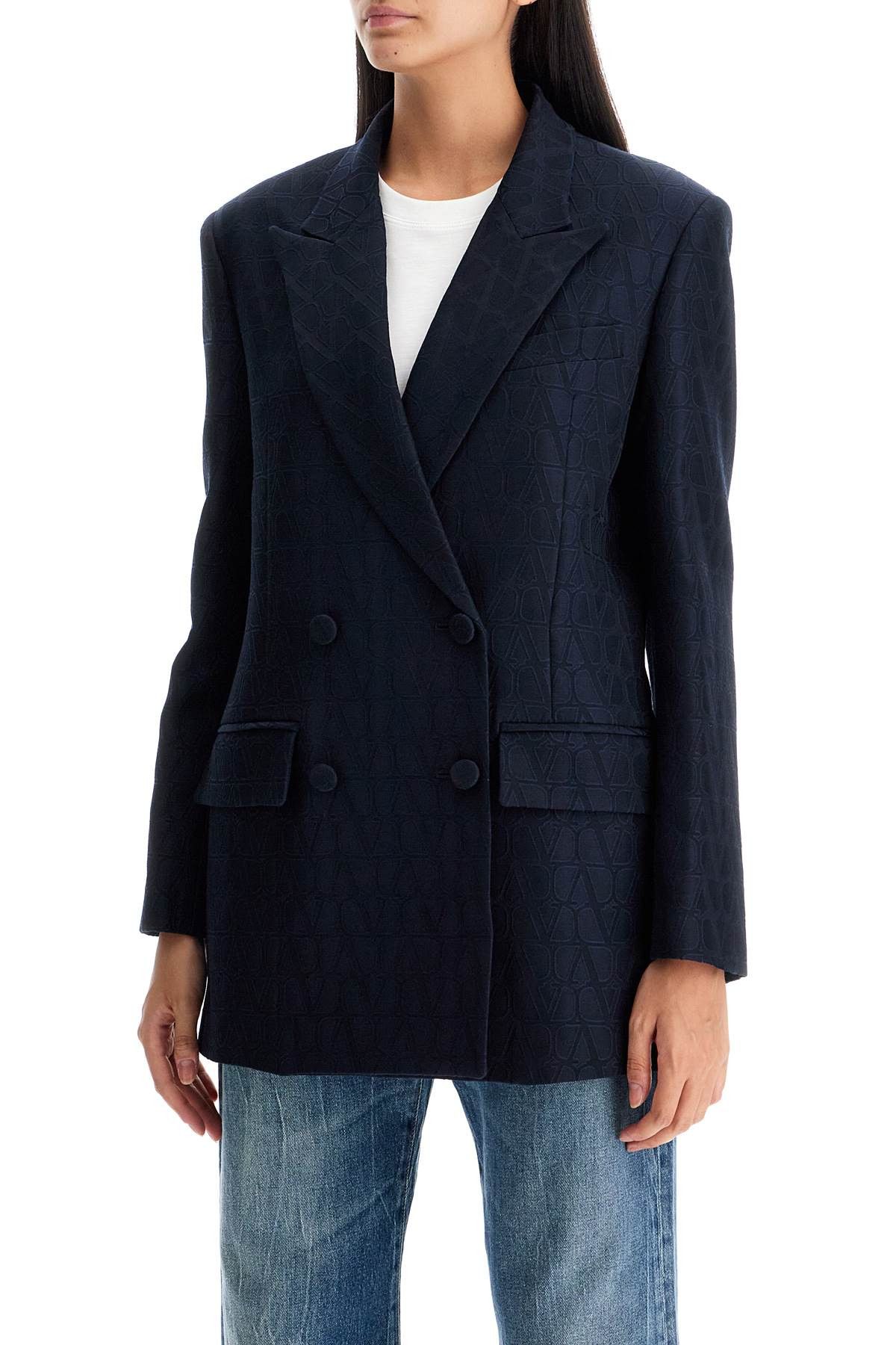 Valentino VALENTINO GARAVANI Double-Breasted Toile Icon Size S / US 4 / IT 40 - 4 Thumbnail