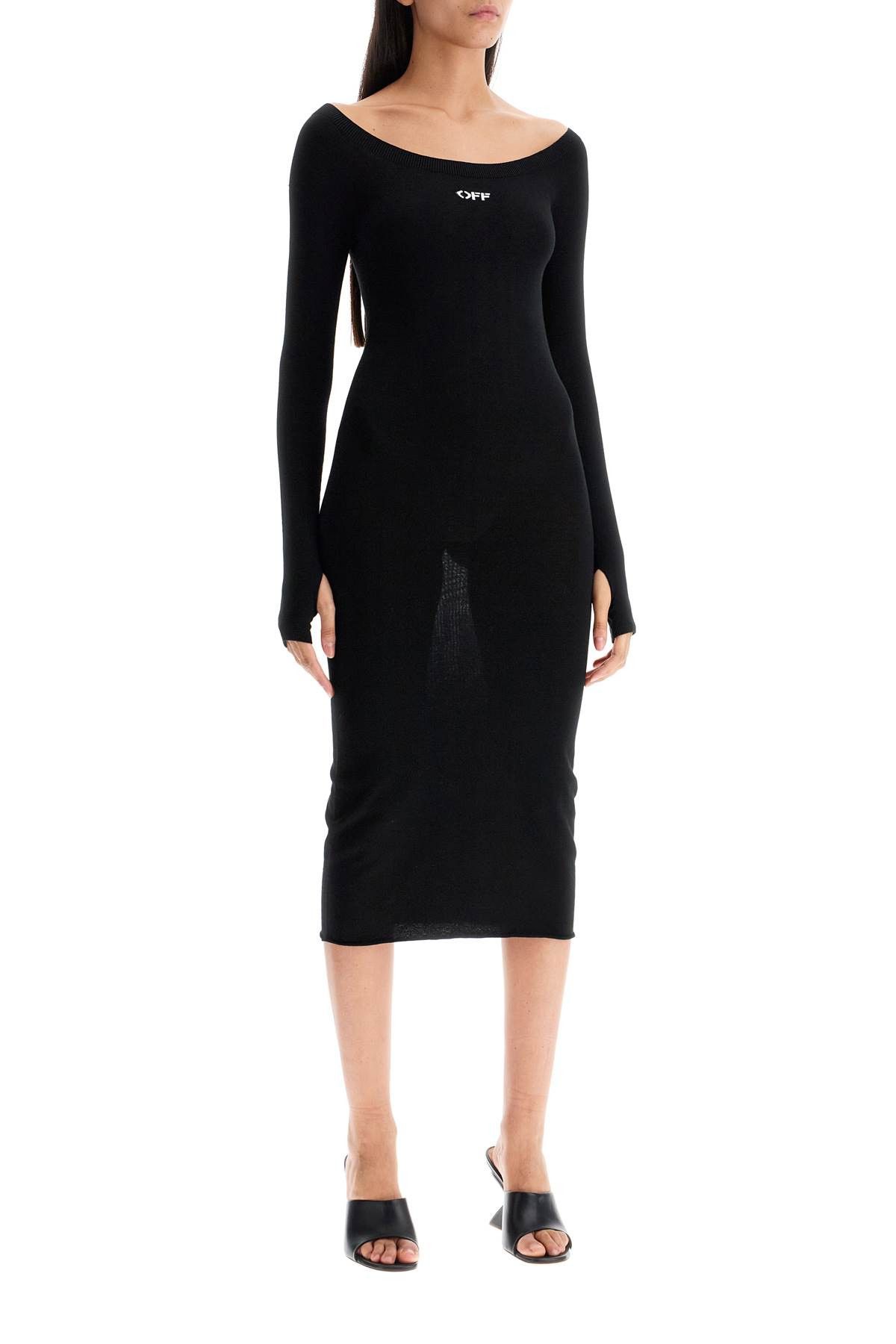 Off-White OFF-WHITE Lightweight Knit Midi Dress Size S / US 4 / IT 40 - 2 Thumbnail